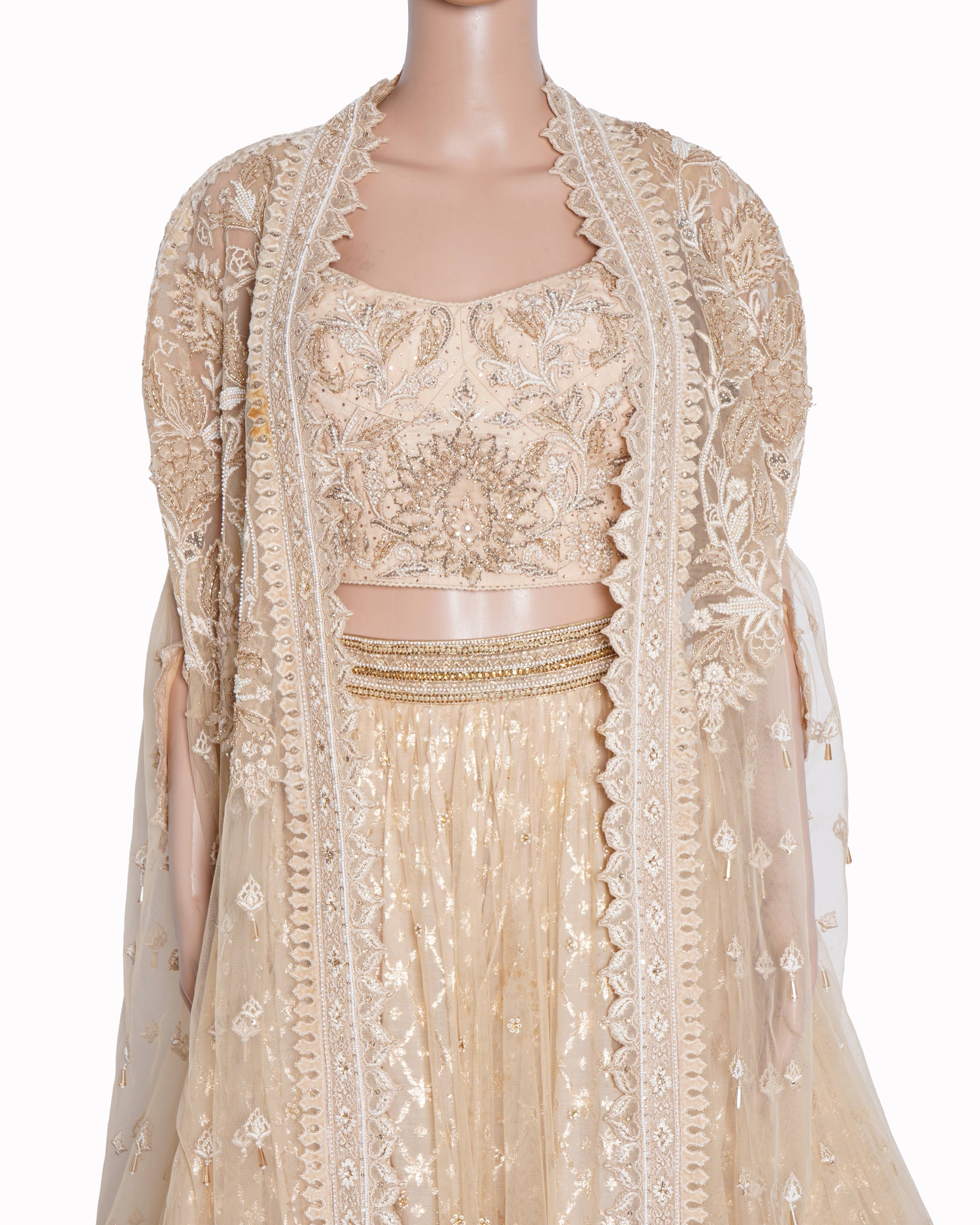 Tarun Tahiliani lehenga set with cape Set of 3