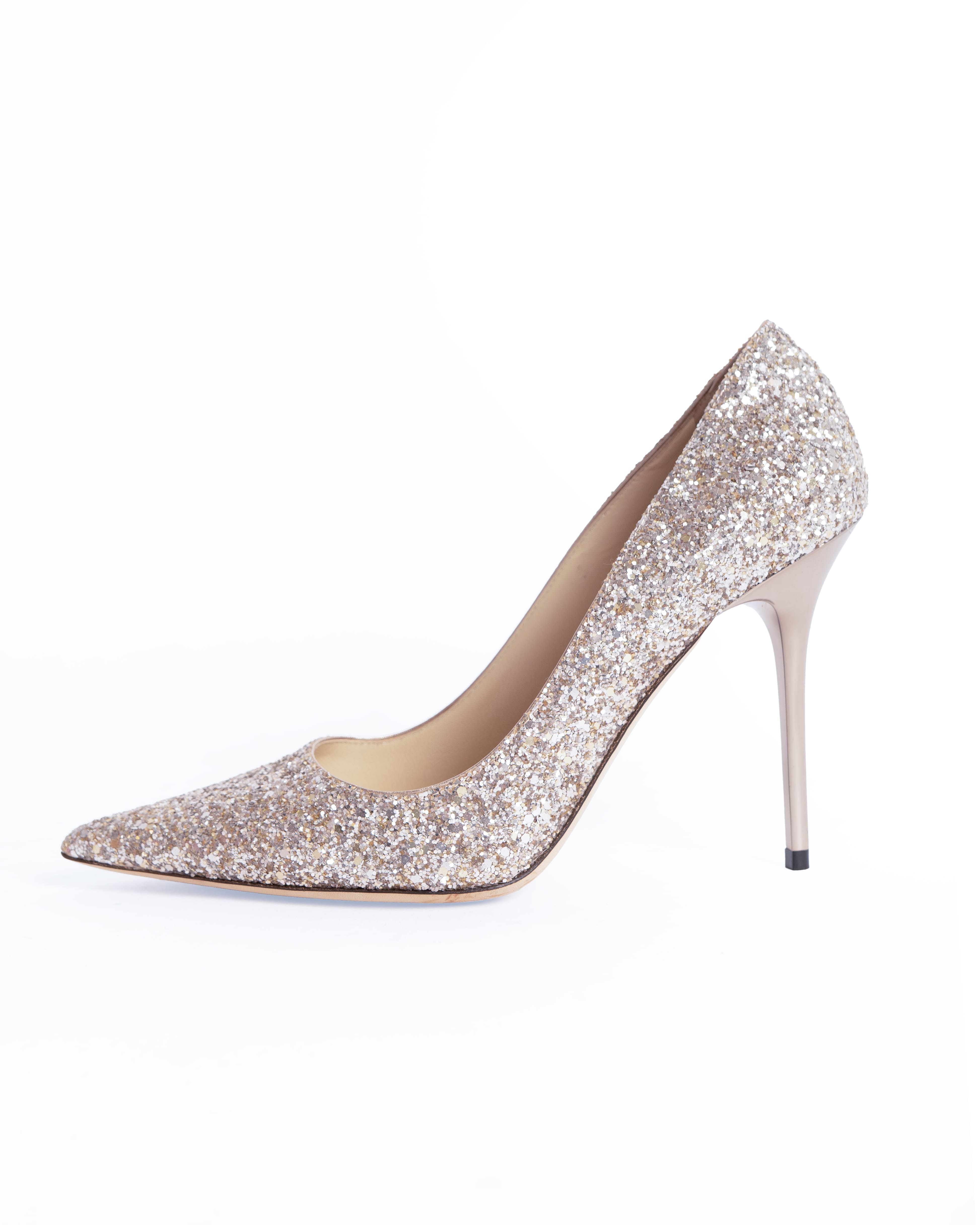 Jimmy Choo Glitter Pointy Toe Pumps