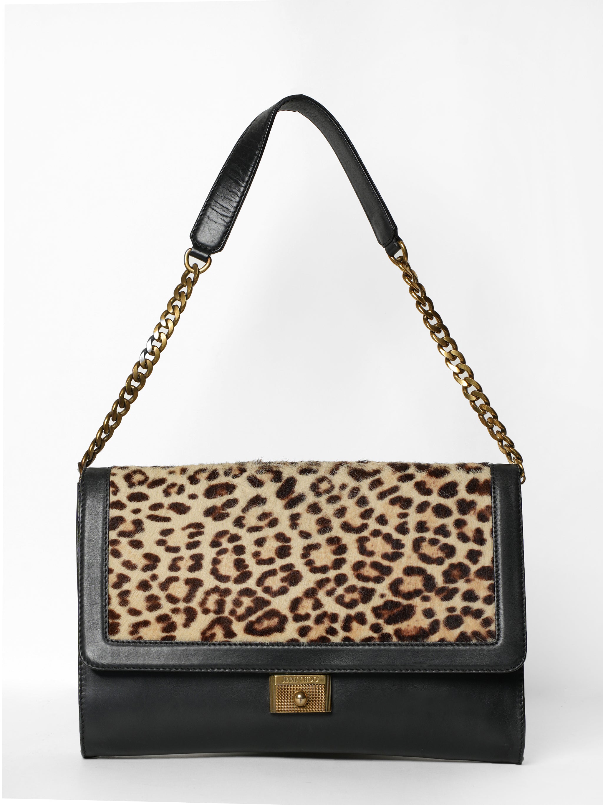 Jimmy Choo Leopard Print Shoulder Bag