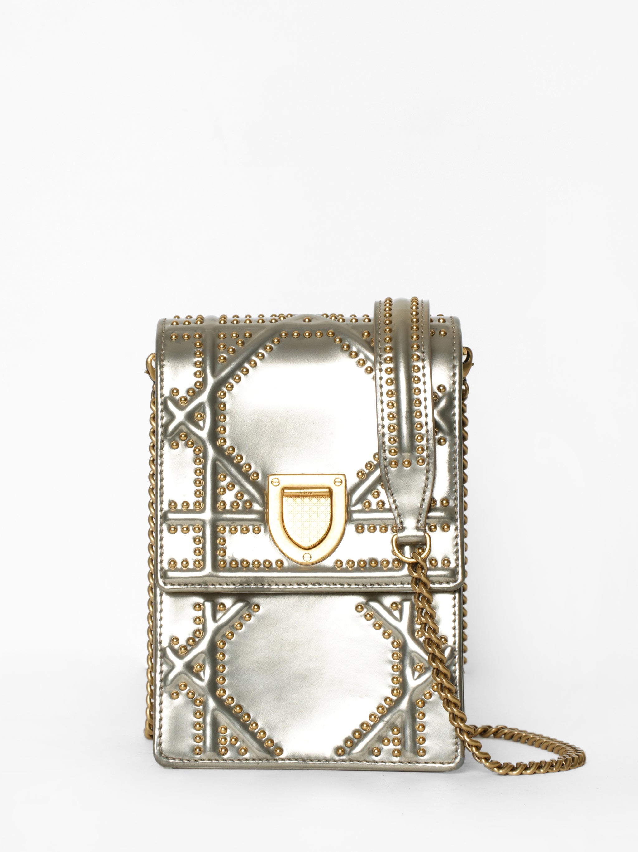 Diorama clutch gold online