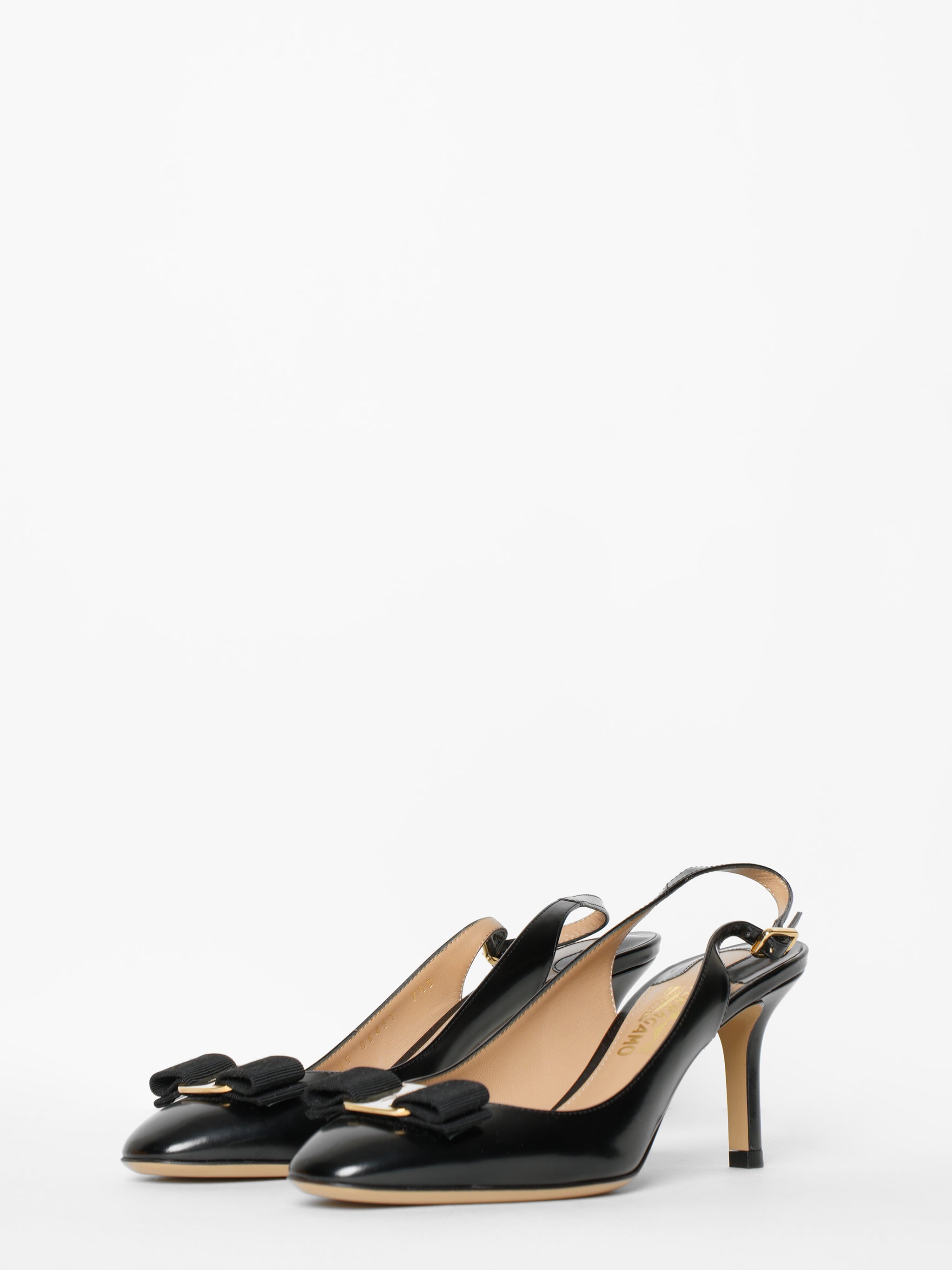 Ferragamo Ortigia Slingback Pumps With Signature Vara Bow