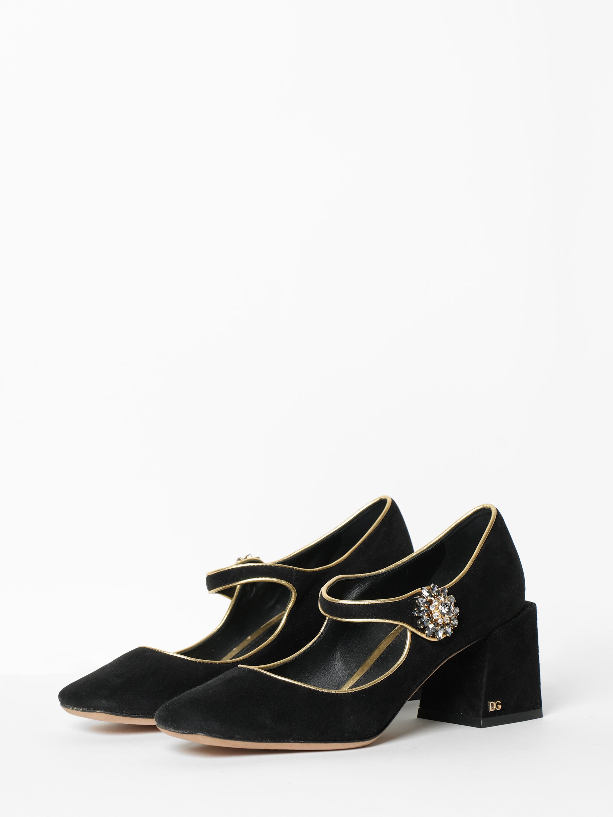 Black suede mary online jane shoes