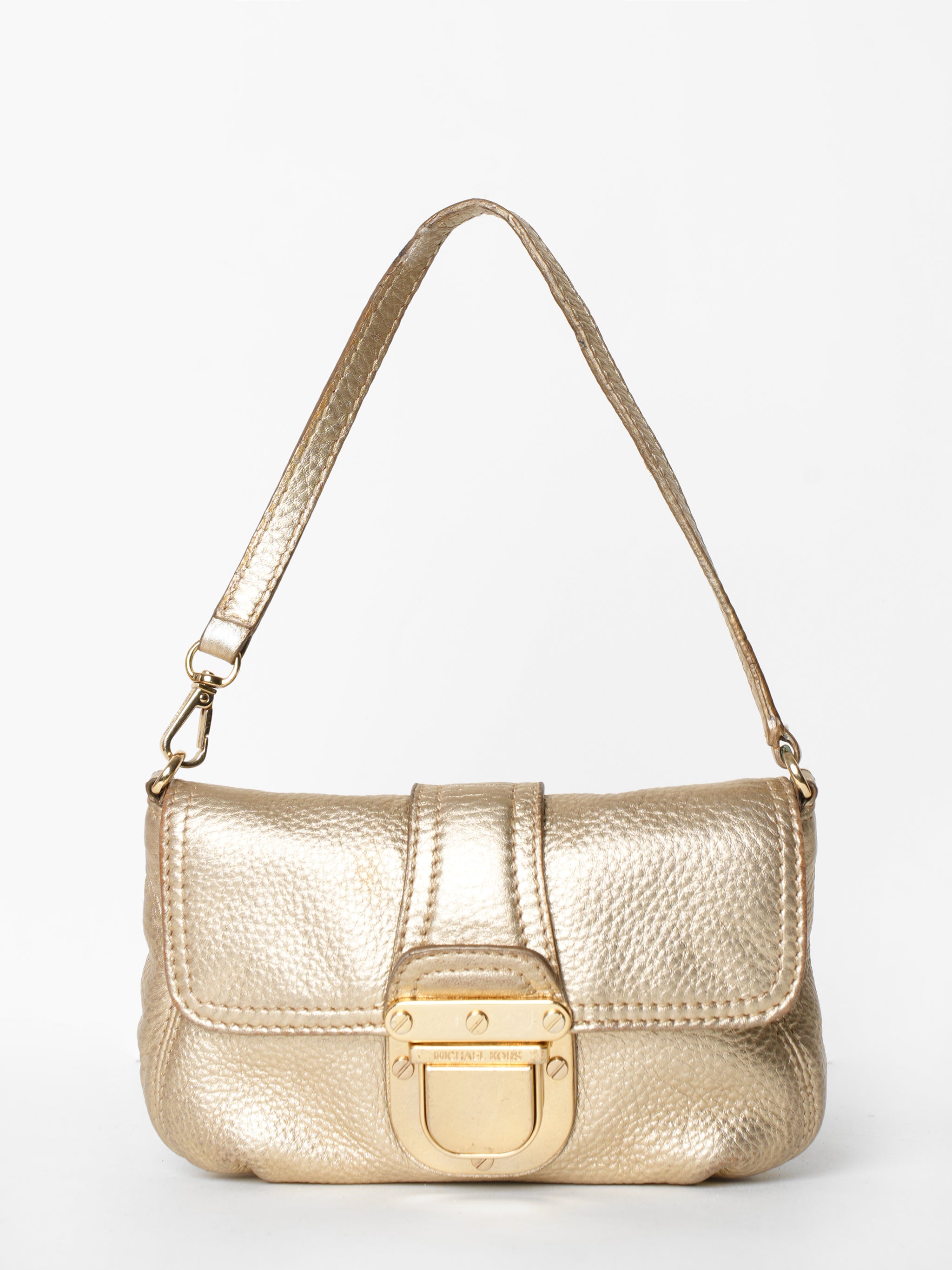 Michael kors discount gold satchel