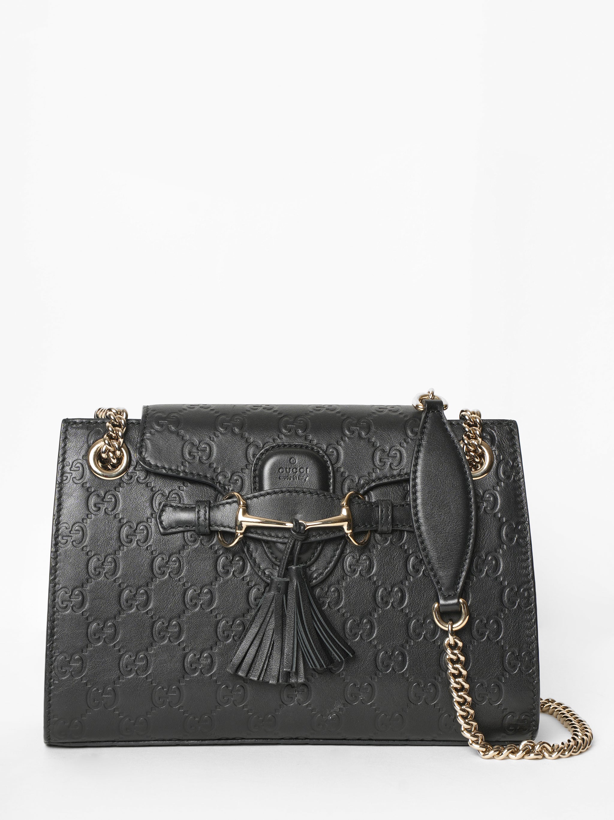 Emily guccissima shoulder bag on sale black