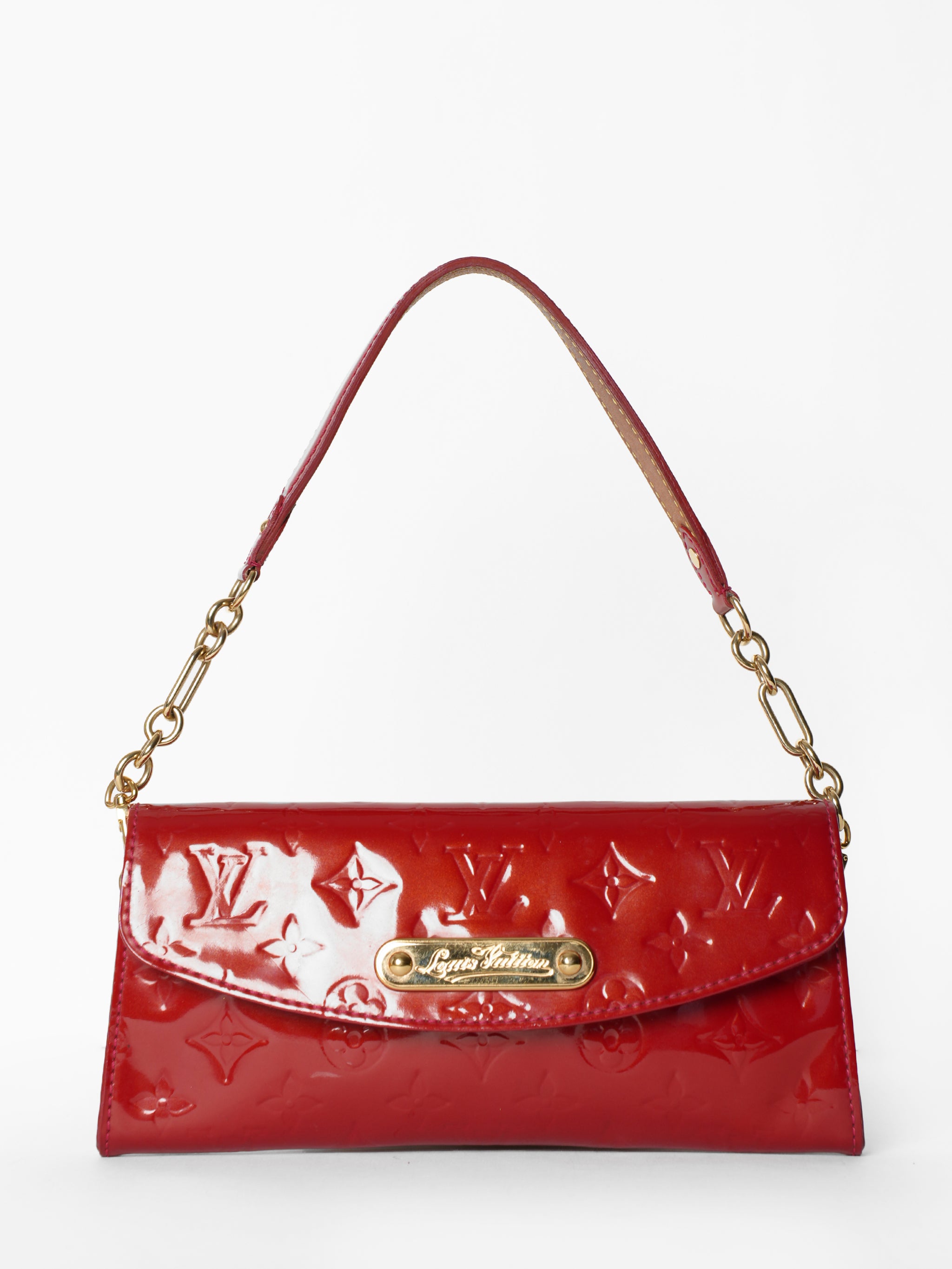 LOUIS VUITTON Monogram Vernis Sunset Boulevard Clutch Handbag in