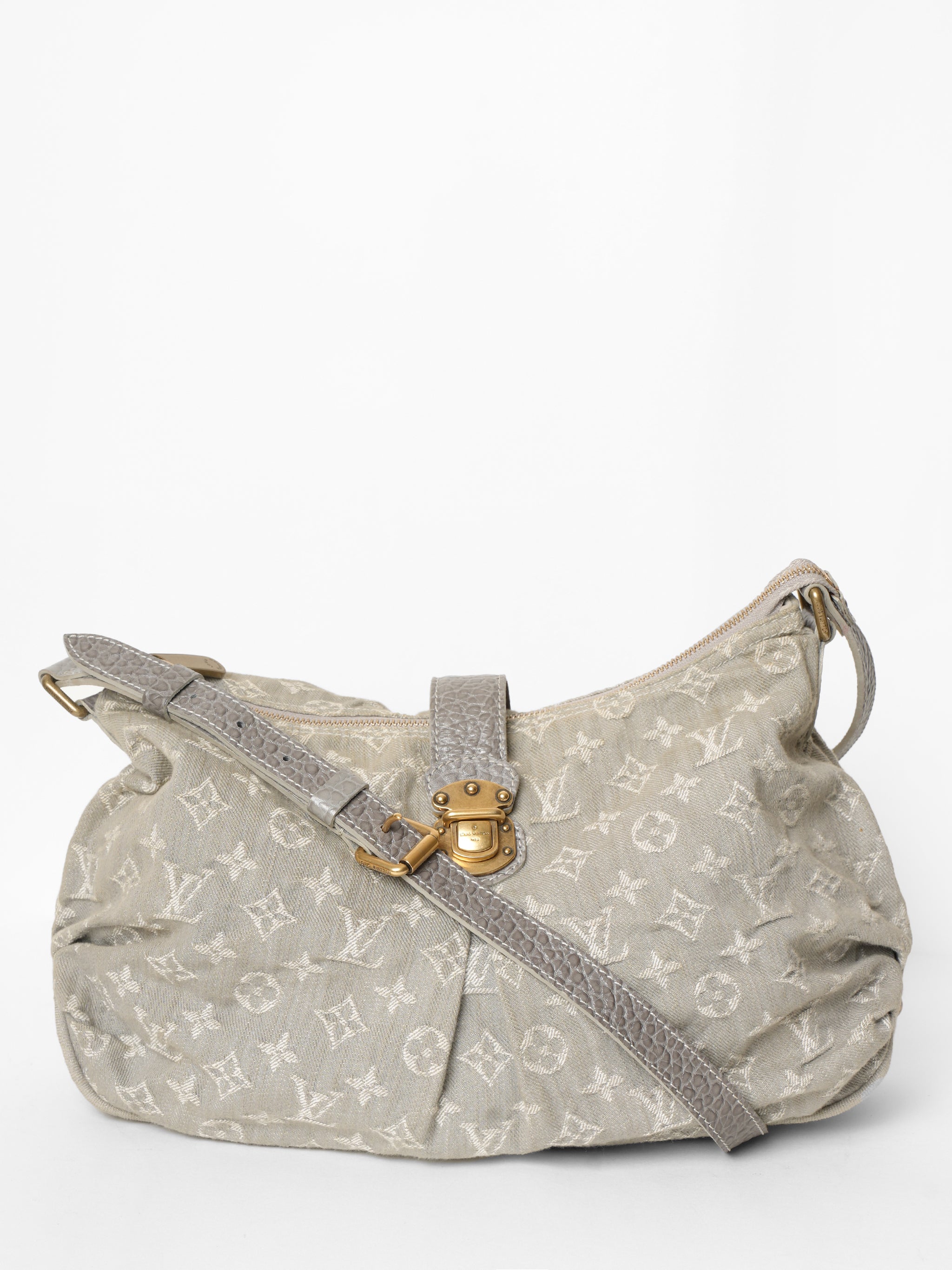 Louis Vuitton Grey Monogram Denim Slightly Shoulder Bag