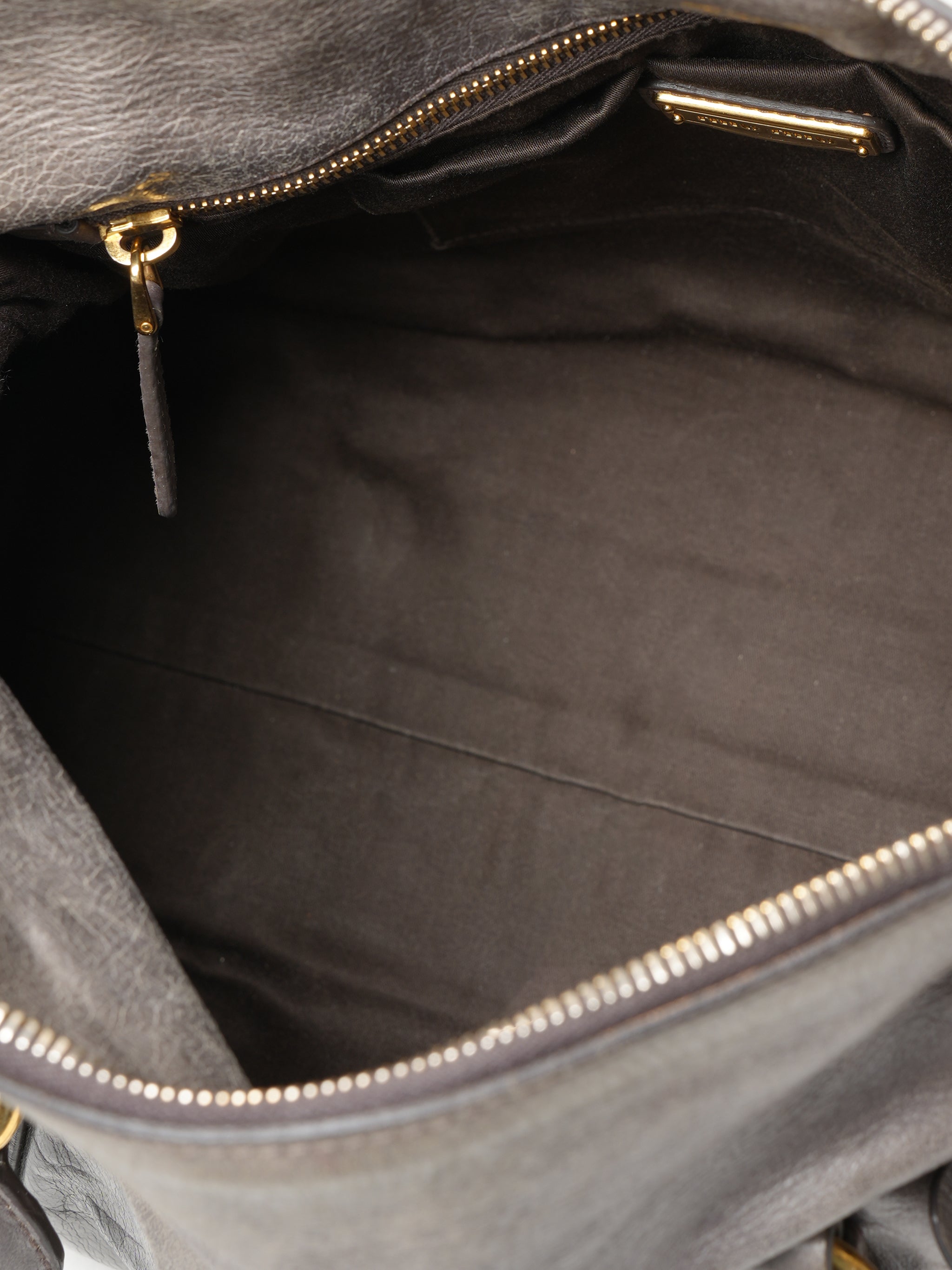 Miu Miu Grey Leather Crossbody Bag