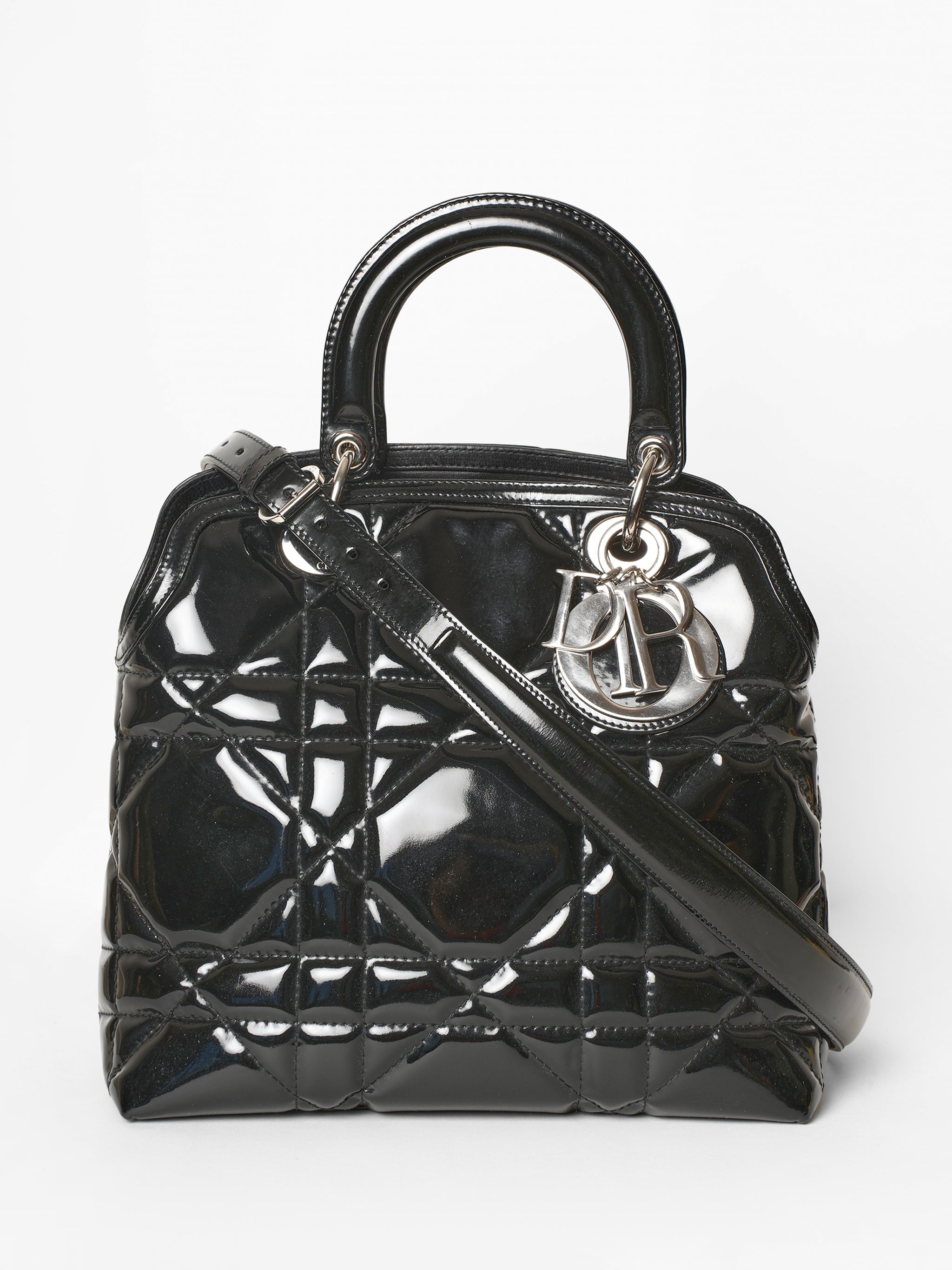 Christian Dior Black Patent Granville Bag