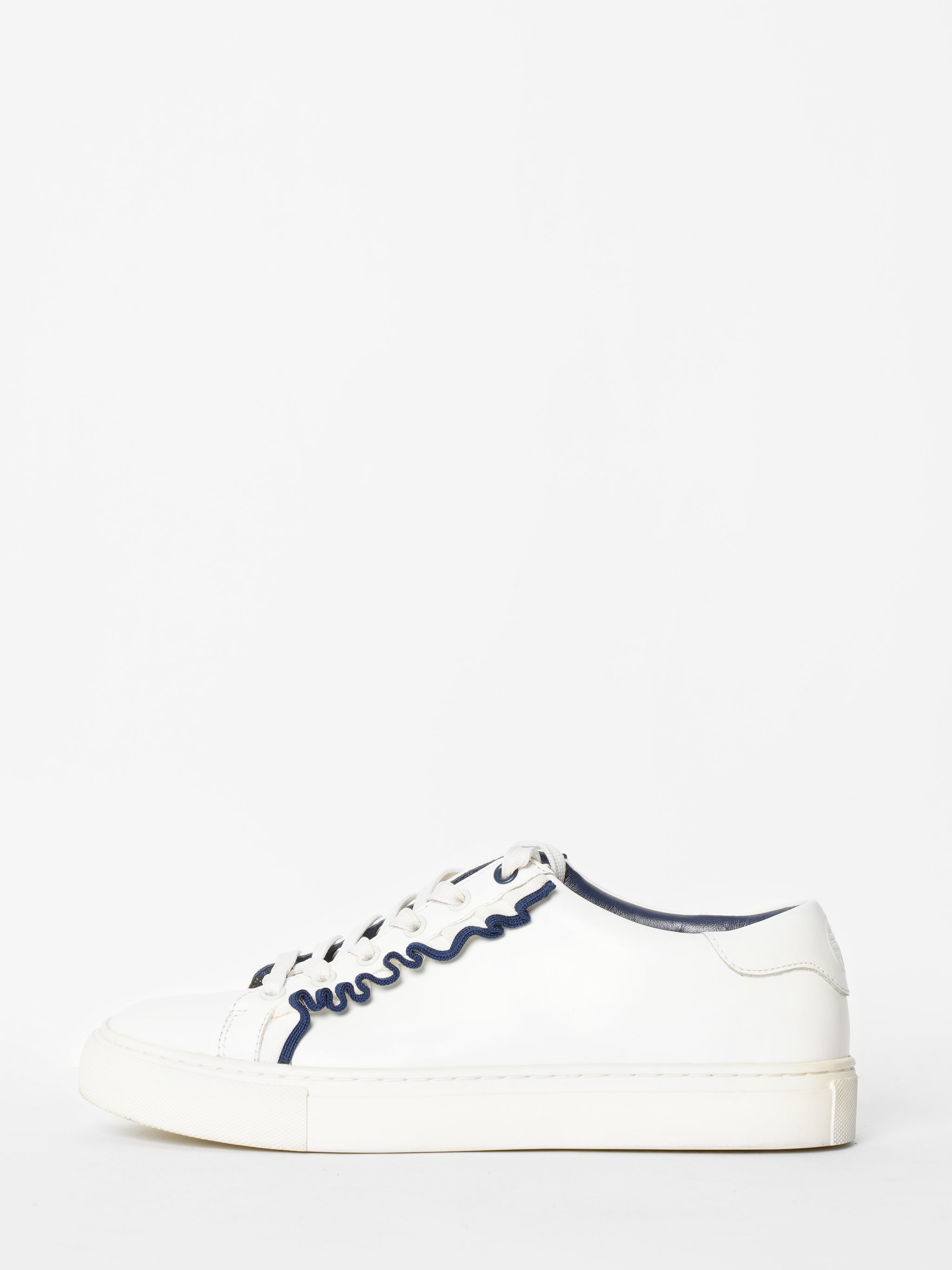 Tory Burch White Ruffle Sneakers