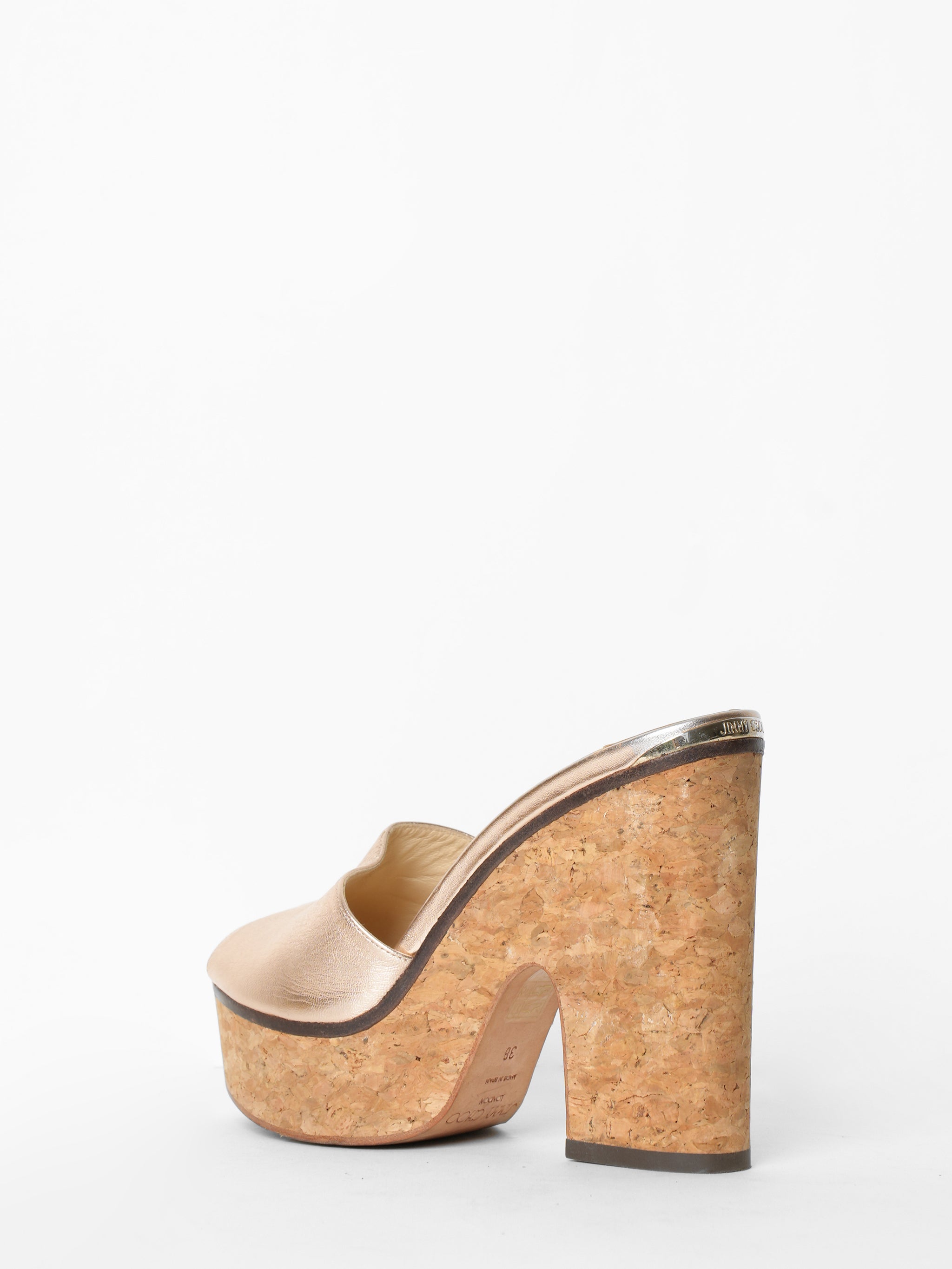 Jimmy Choo Deedee 125 Metallic Wedge Sandals