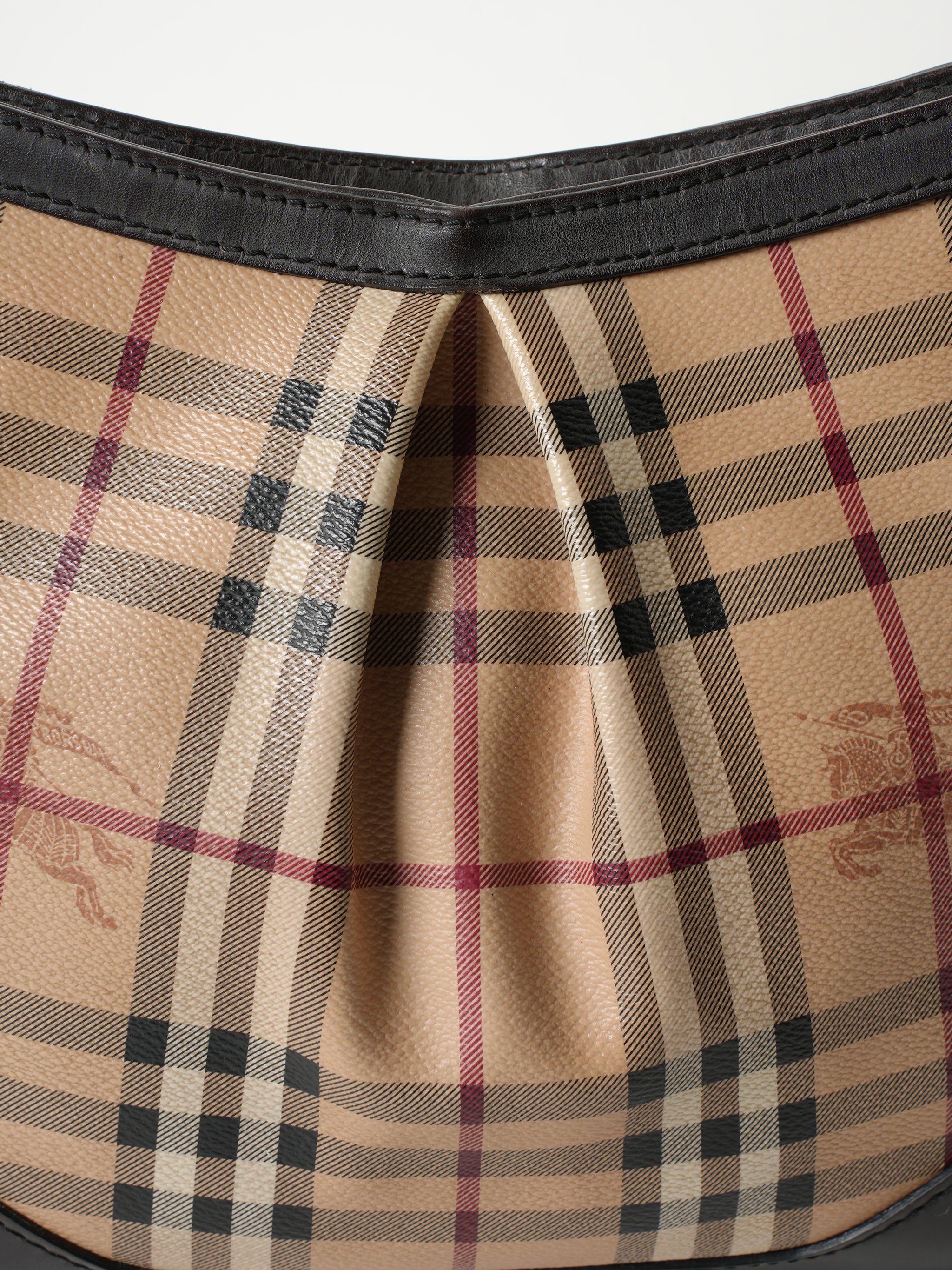 Burberry Beige Haymarket Check Coated Canvas And Leather Hartham Crossbody Bag