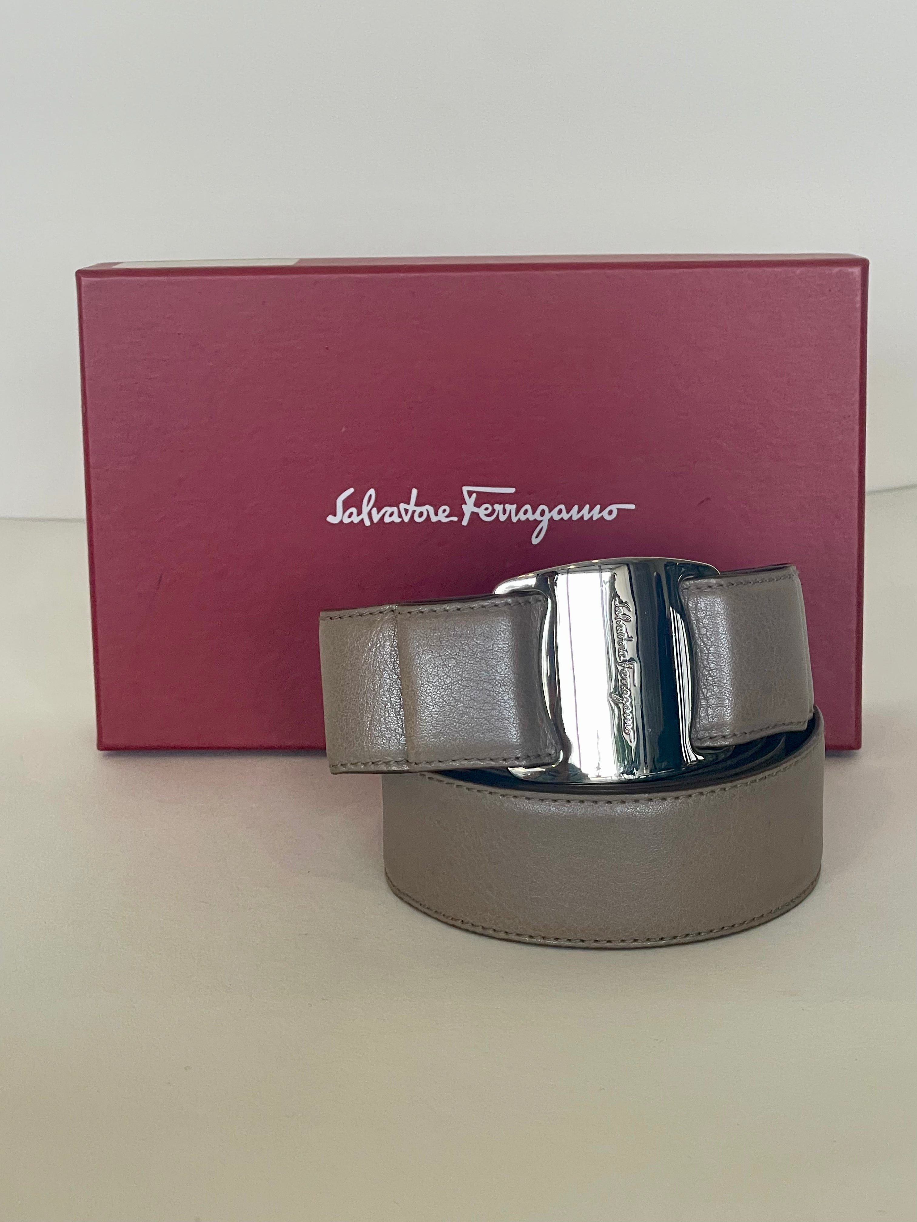 Salvatore Ferragamo Silver Belt