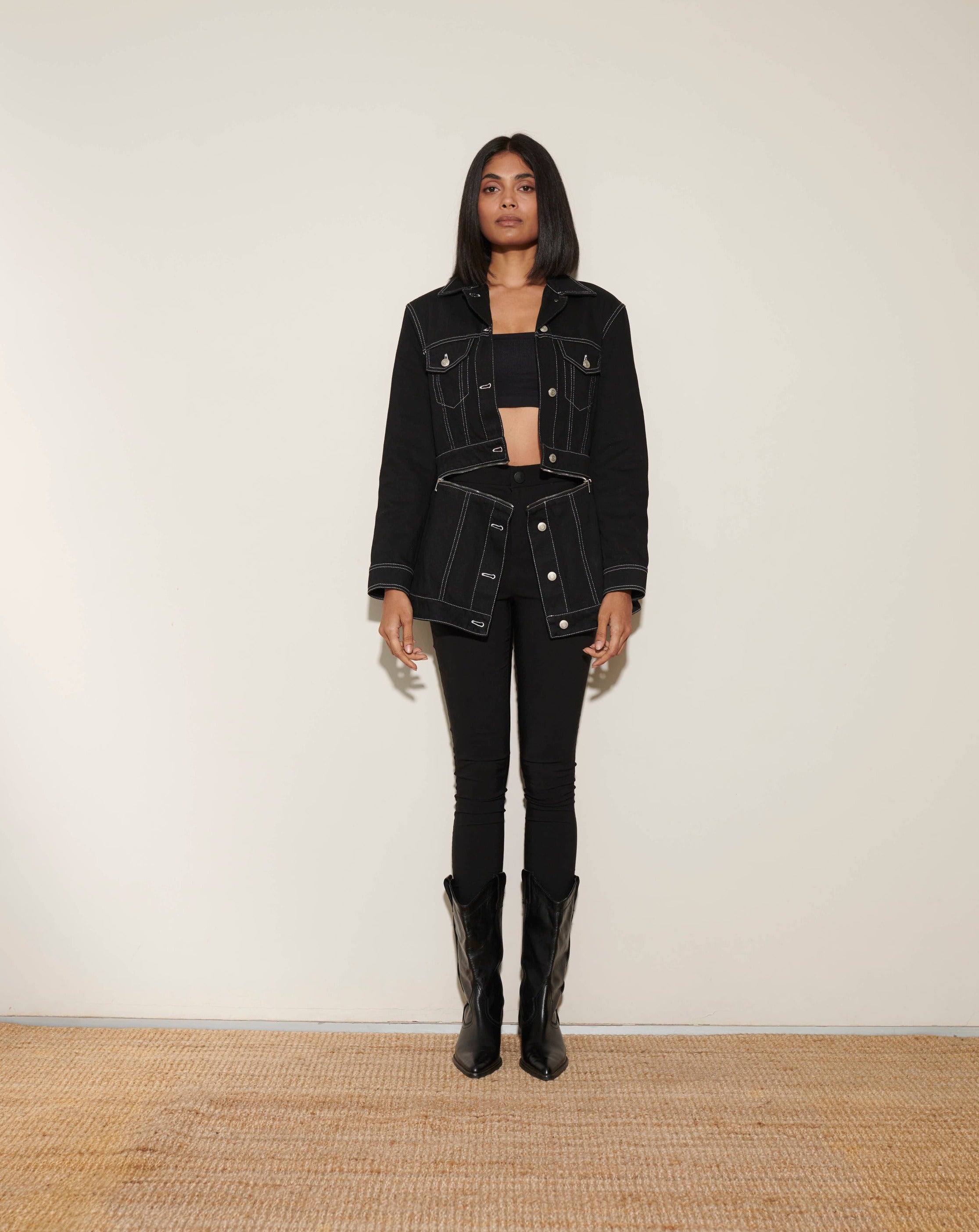 Spring/Summer 2018 Zip Detailed Denim Jacket