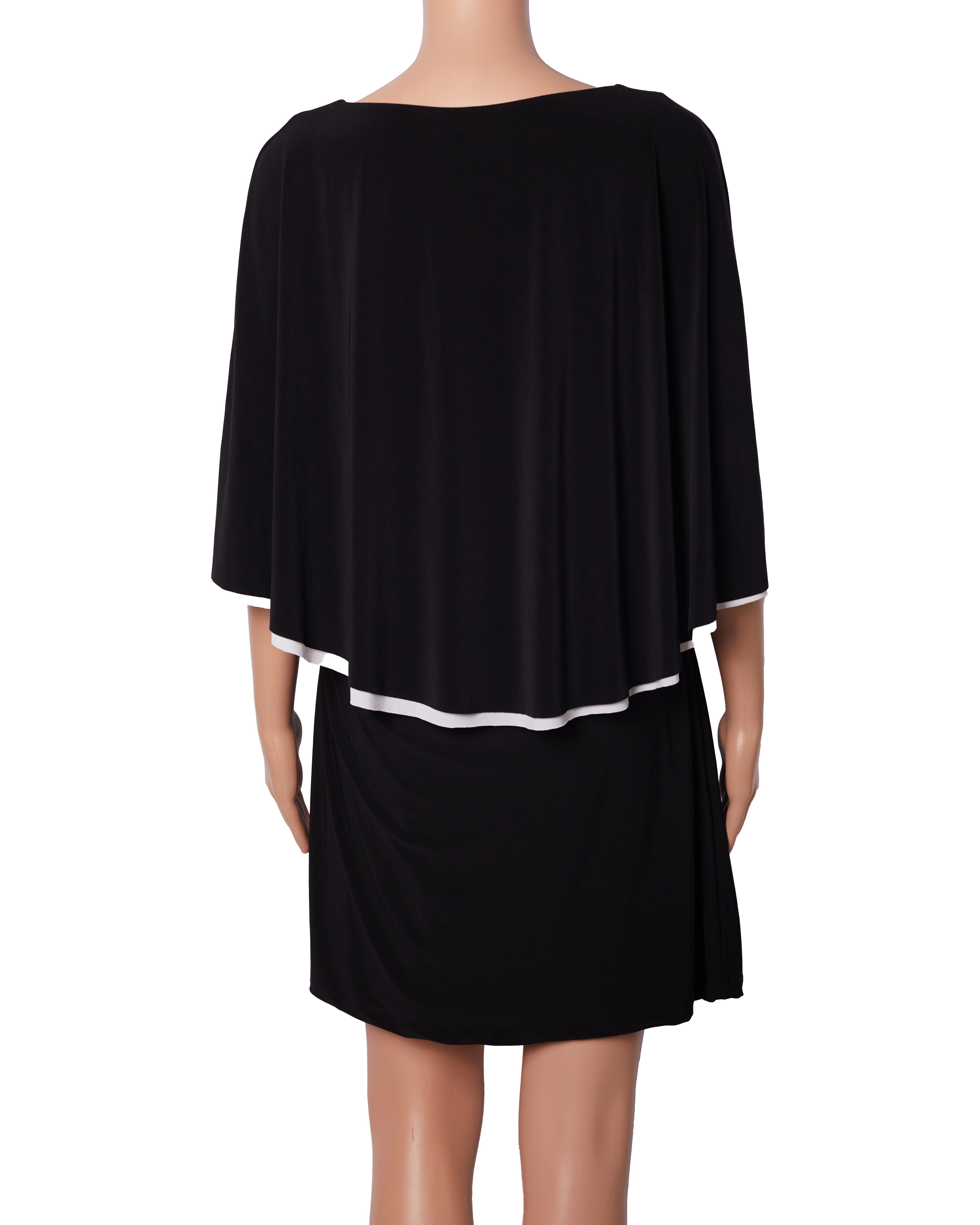 Lauren B/W Order Cape Dress