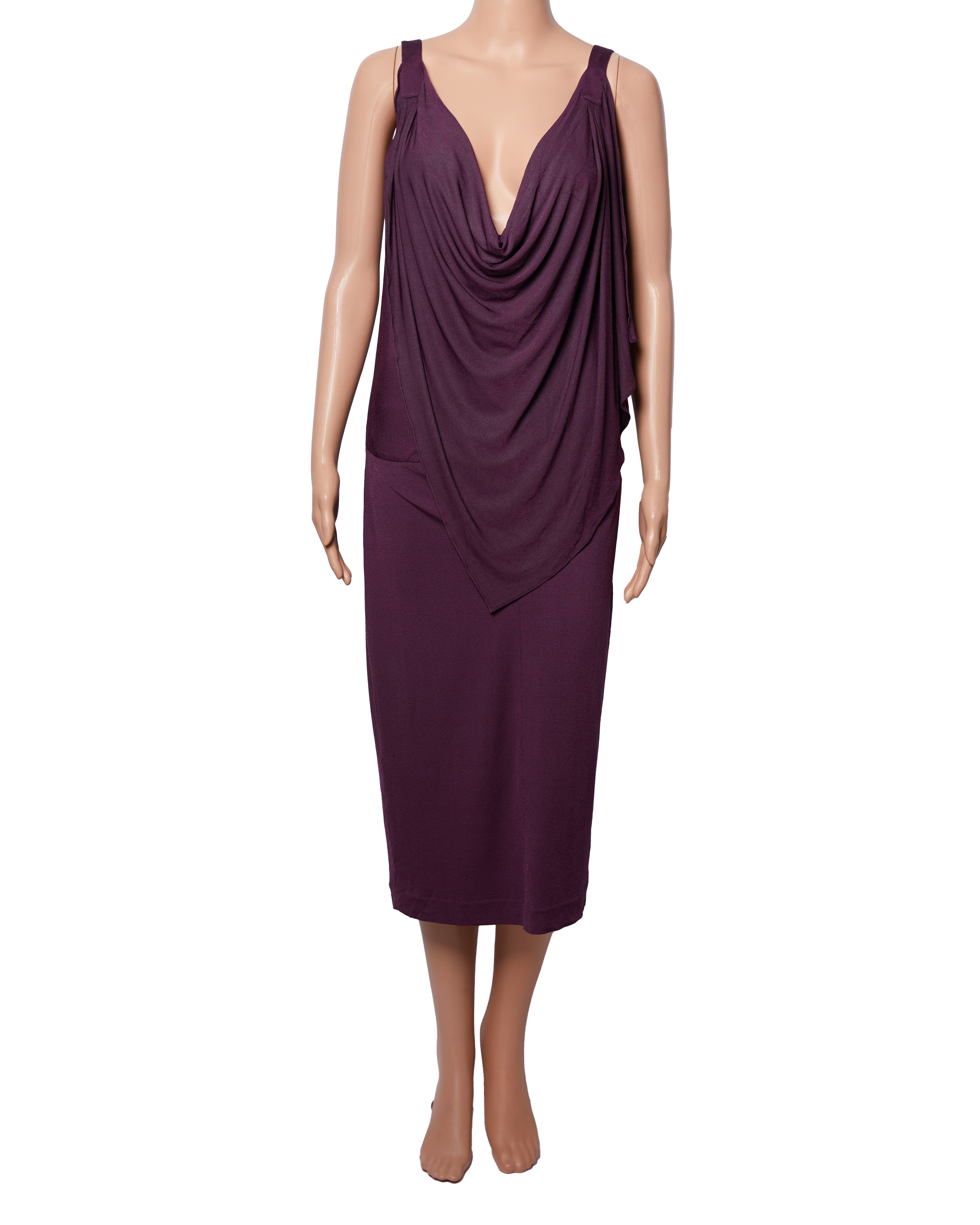 ⁠Escada Back Cowl Neck Dress