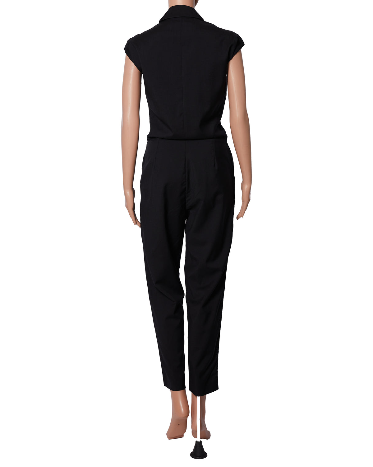 Alexander McQueen Jumpsuit In Black With Lapel Detailing