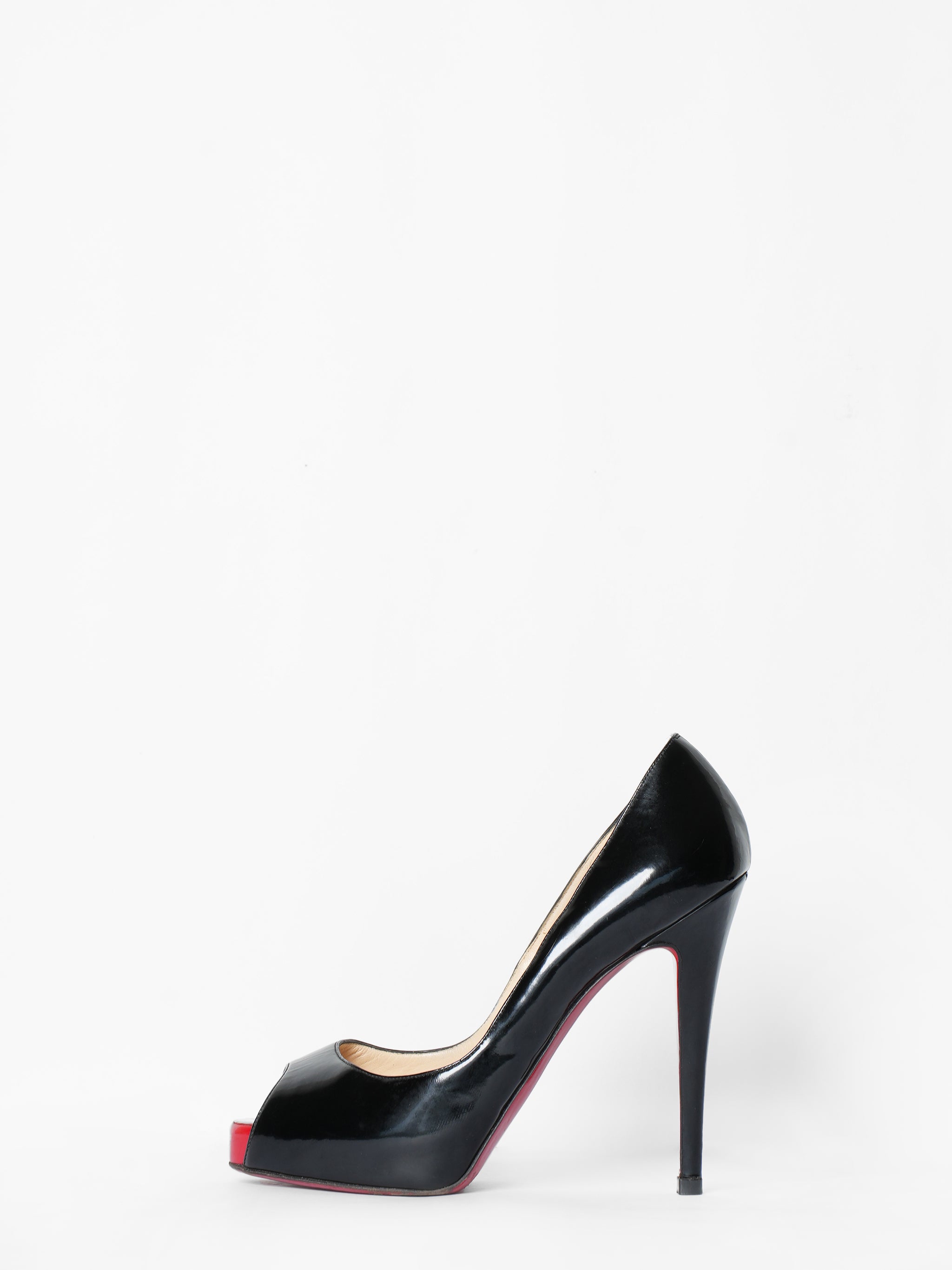 CHRISTIAN LOUBOUTIN Black Marilyn 100 Heeled Sandals - B439 Black/lin Black  | Editorialist