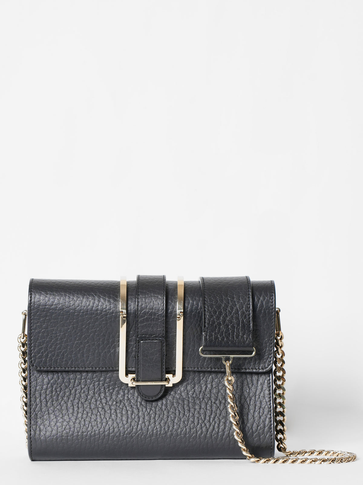 Chloe Bronte Black Leather Flap Bag