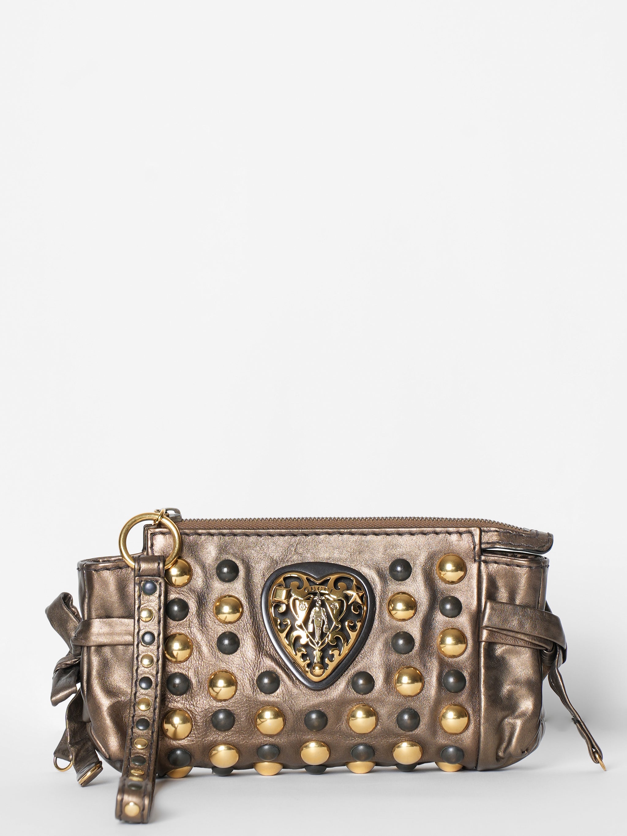 Gucci Leather Babouska Hysteria Clutch