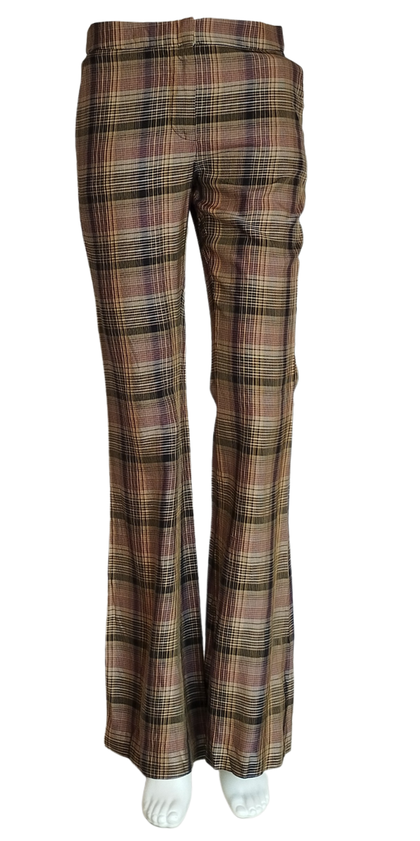 Stella McCartney Plaid Bell Bottom Trousers