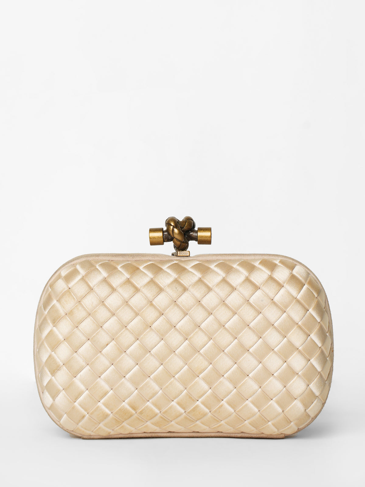 Bottega Veneta knot Pleated Silk Clutch