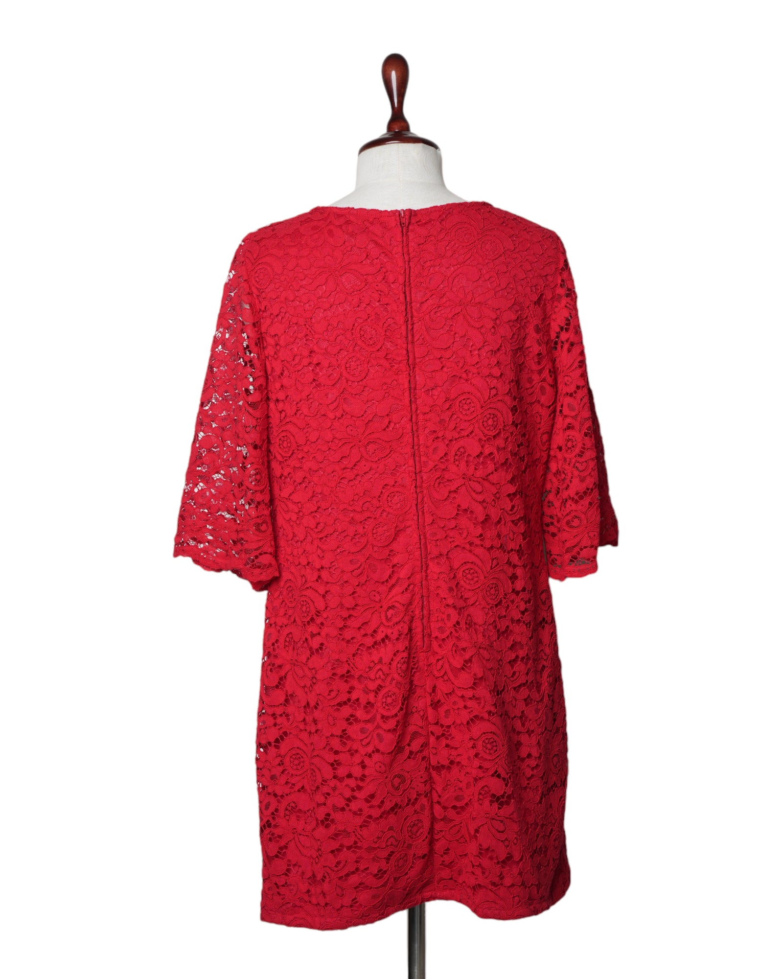 Lauren By Ralph Lauren Red Lace Dress