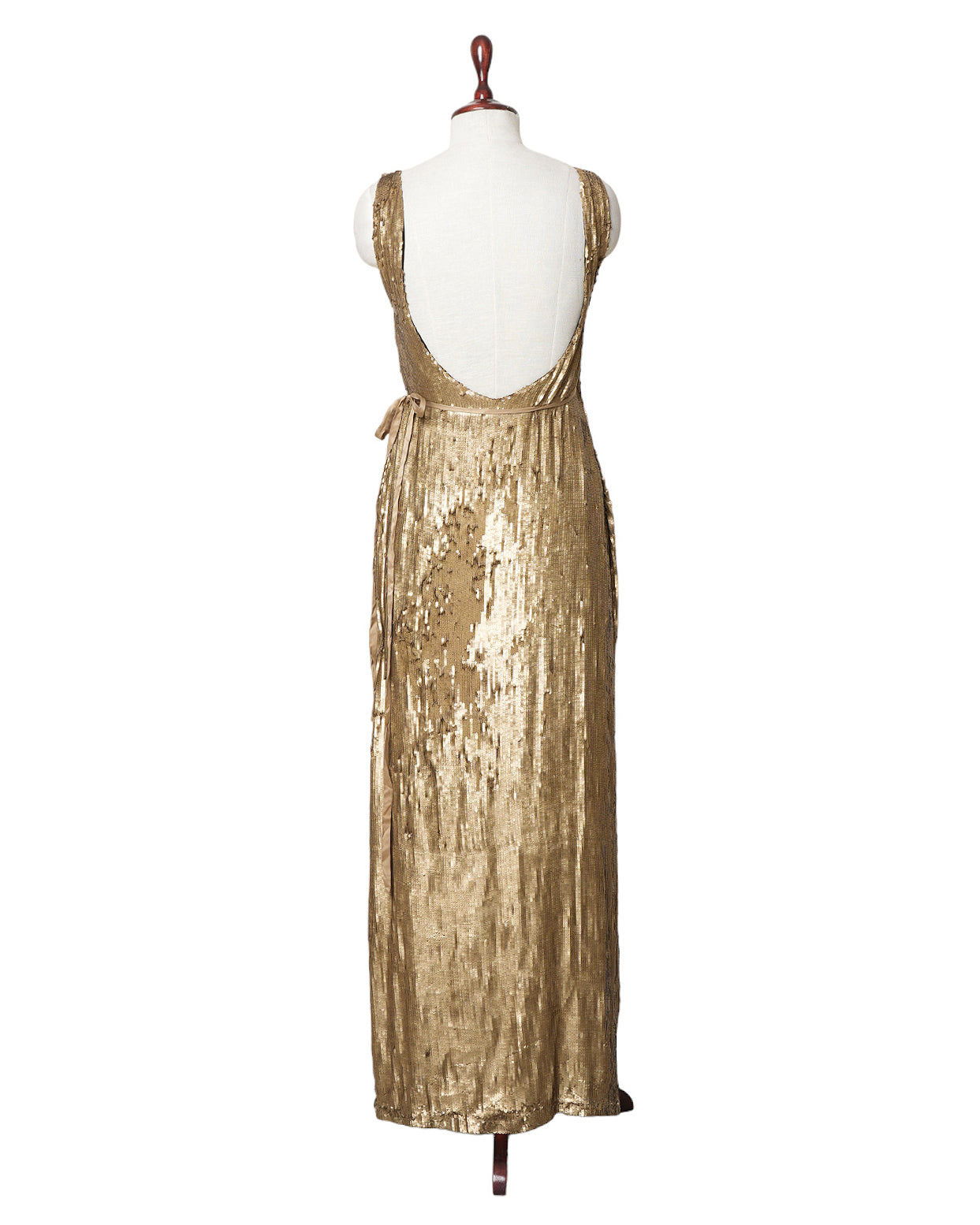 Dvf Gold Sequence Wrap Gown