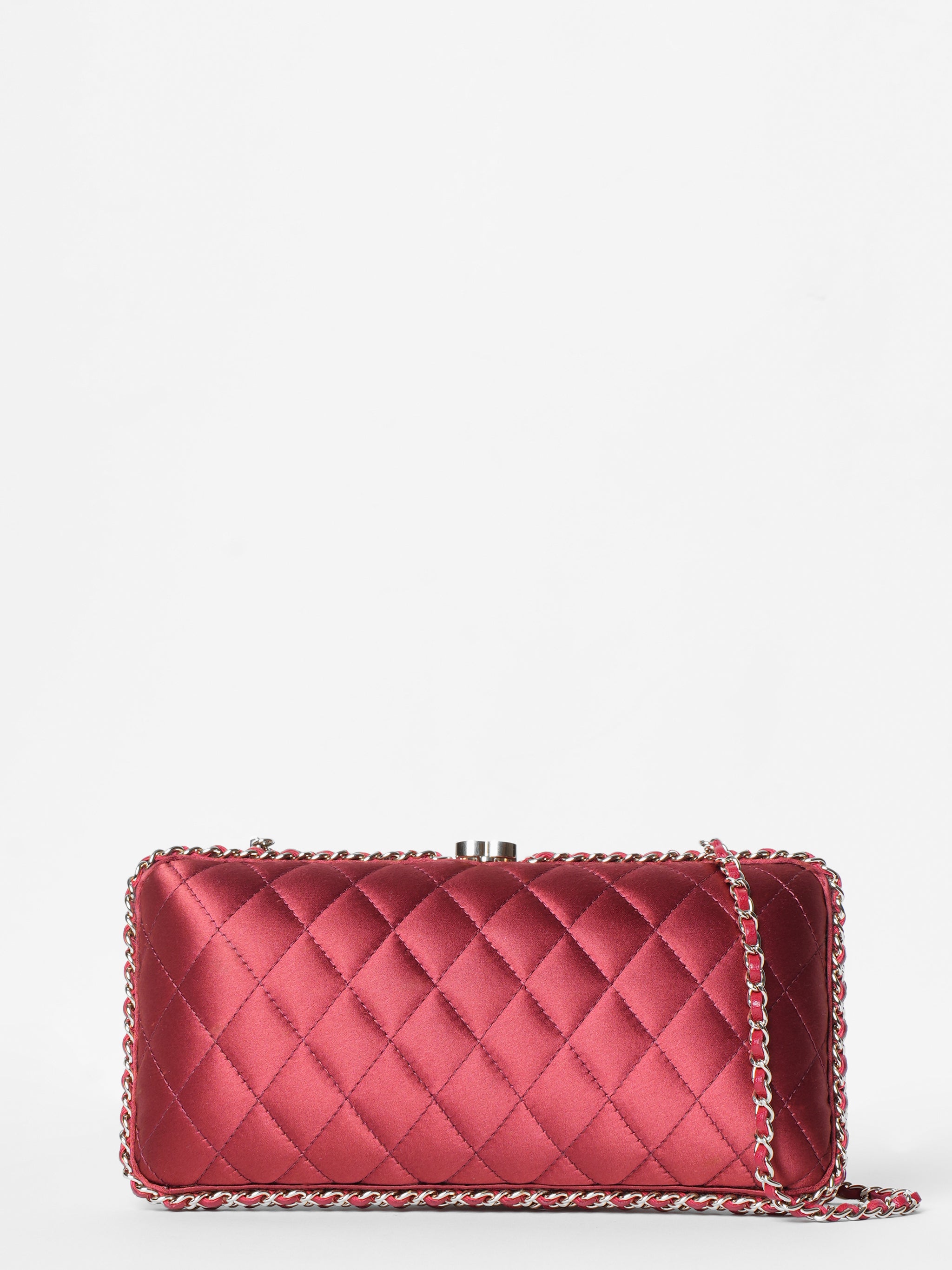 Vintage Chanel Red Quilted Clutch