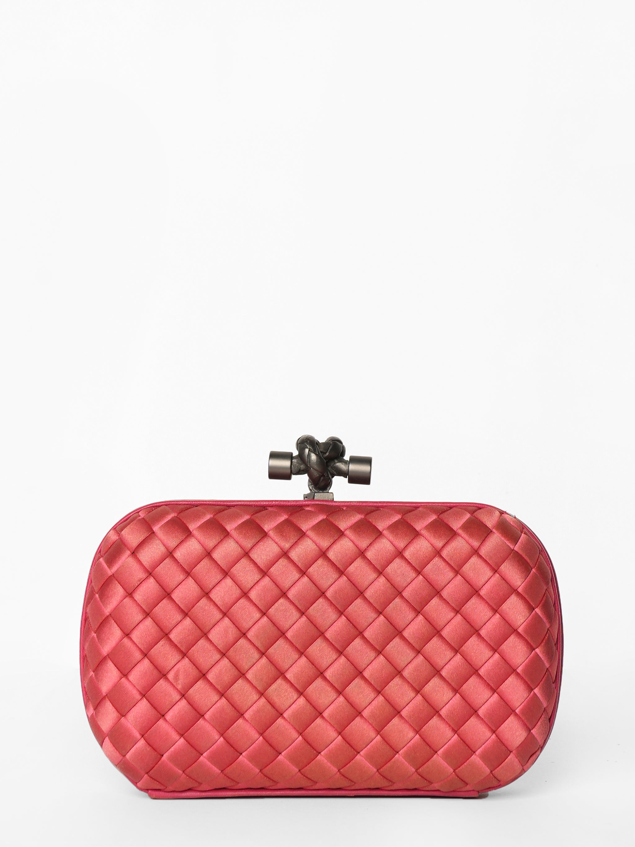 Bottega Veneta knot Pleated Silk Clutch