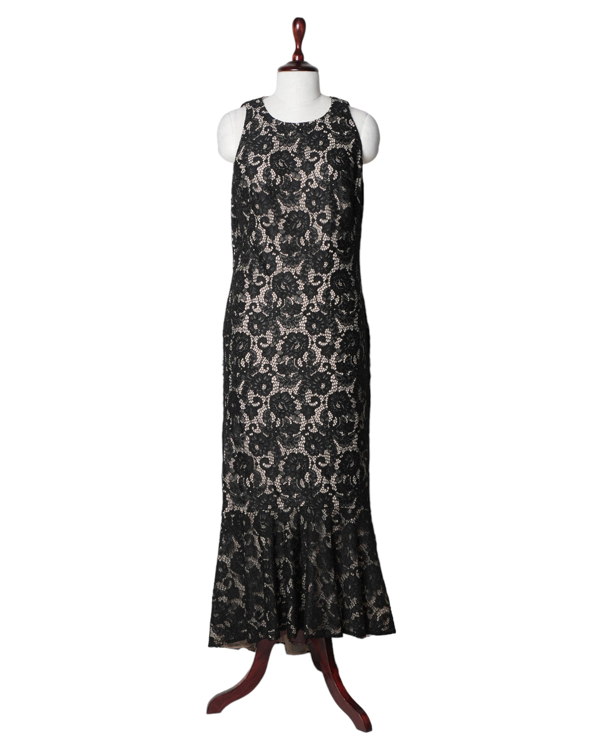 knee length dresses for ladies Lauren By Ralph Lauren Black Lace Dress