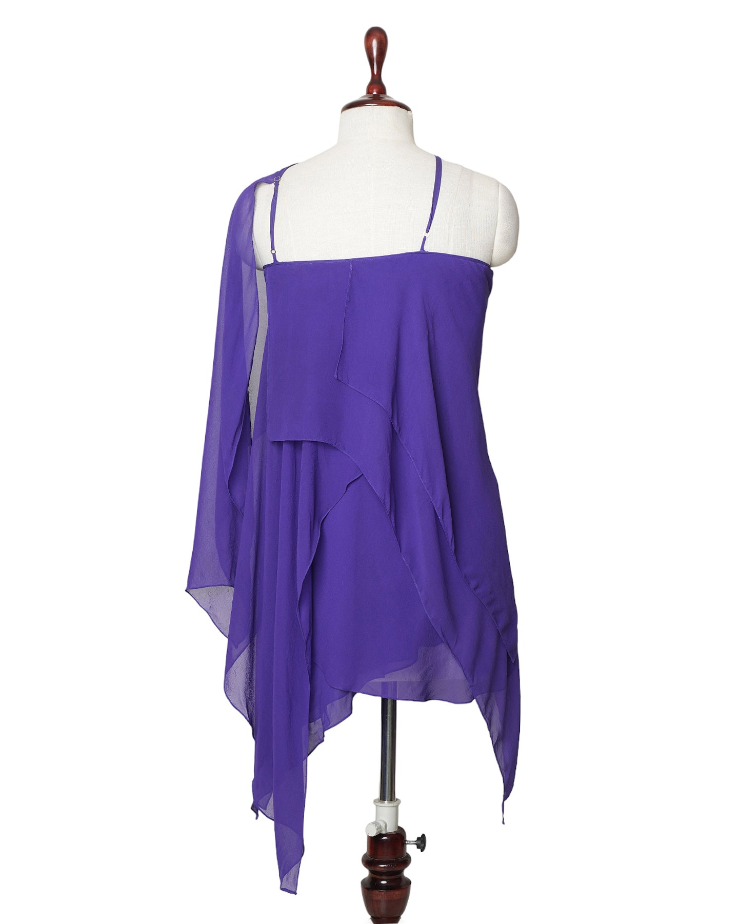 Bcbgmaxazria purple Ruffled One Shoulder Top