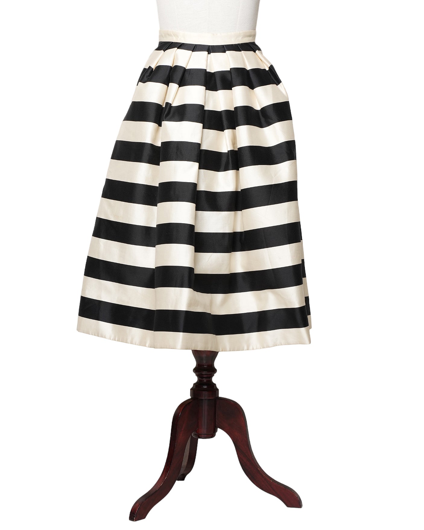 Tibi New York Striped A line Silk Skirt