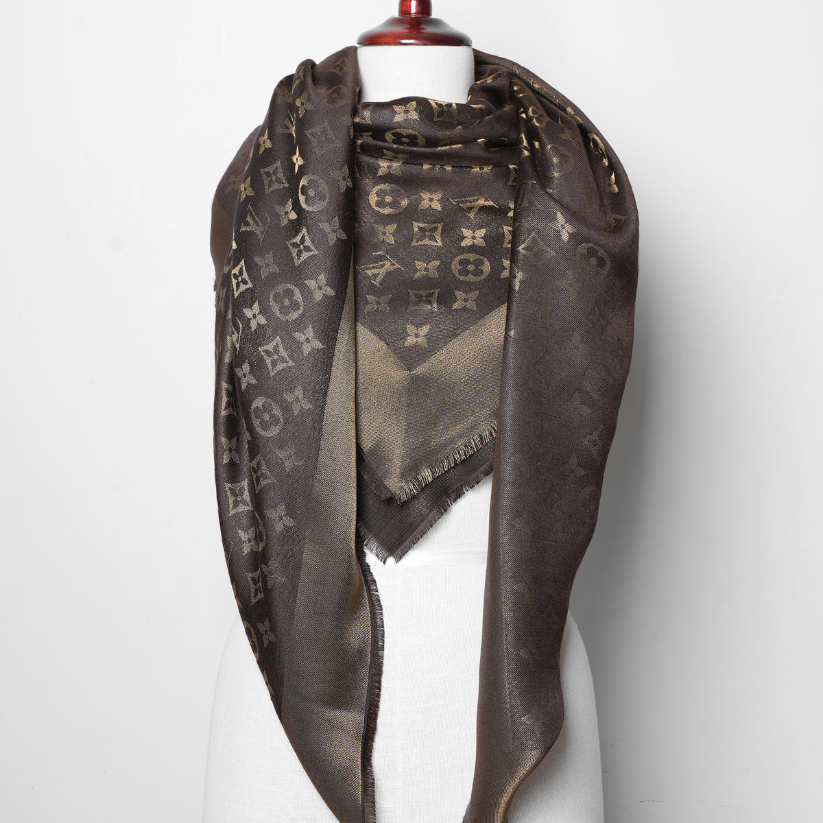 Brown Louis Vuitton Scarf Womens Louis Vuitton M71041 Women's