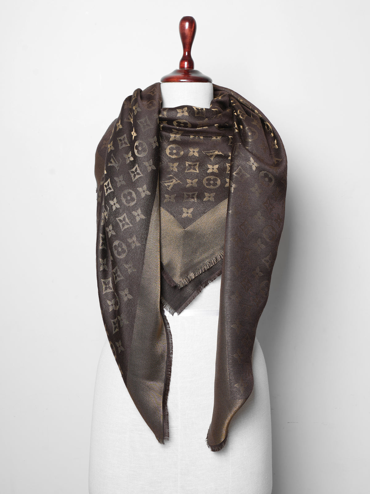Louis Vuitton Brown Women Monogram Shawl