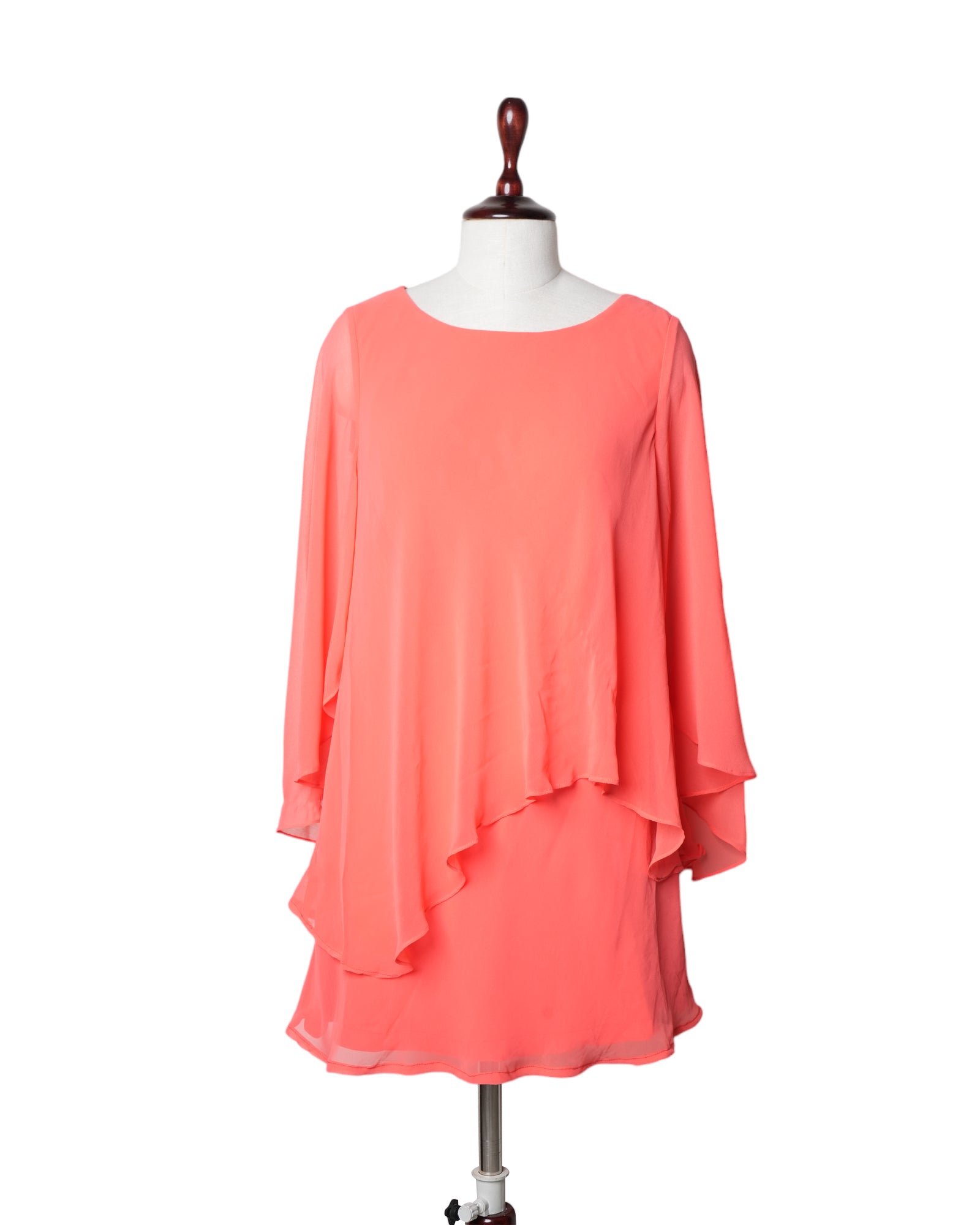 Lauren By Ralph Lauren Orange Overlay Shift Dress