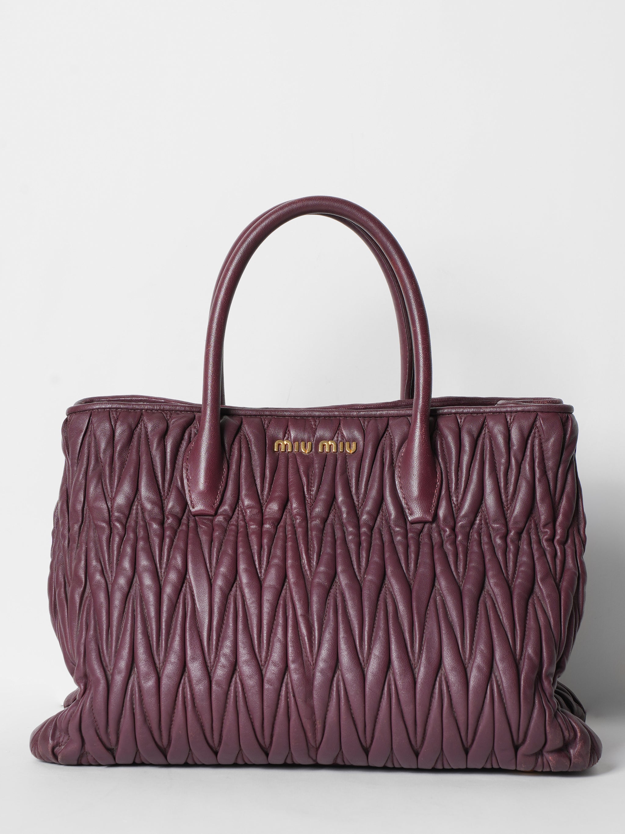 Miu Miu Nappa Matelasse Leather Bag