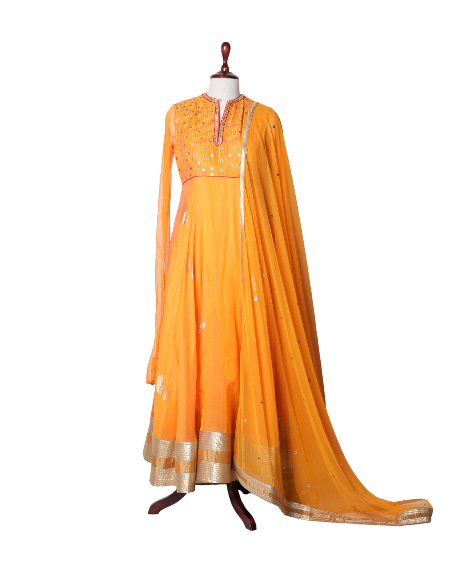 Rohit Bal Orange Georgette Set