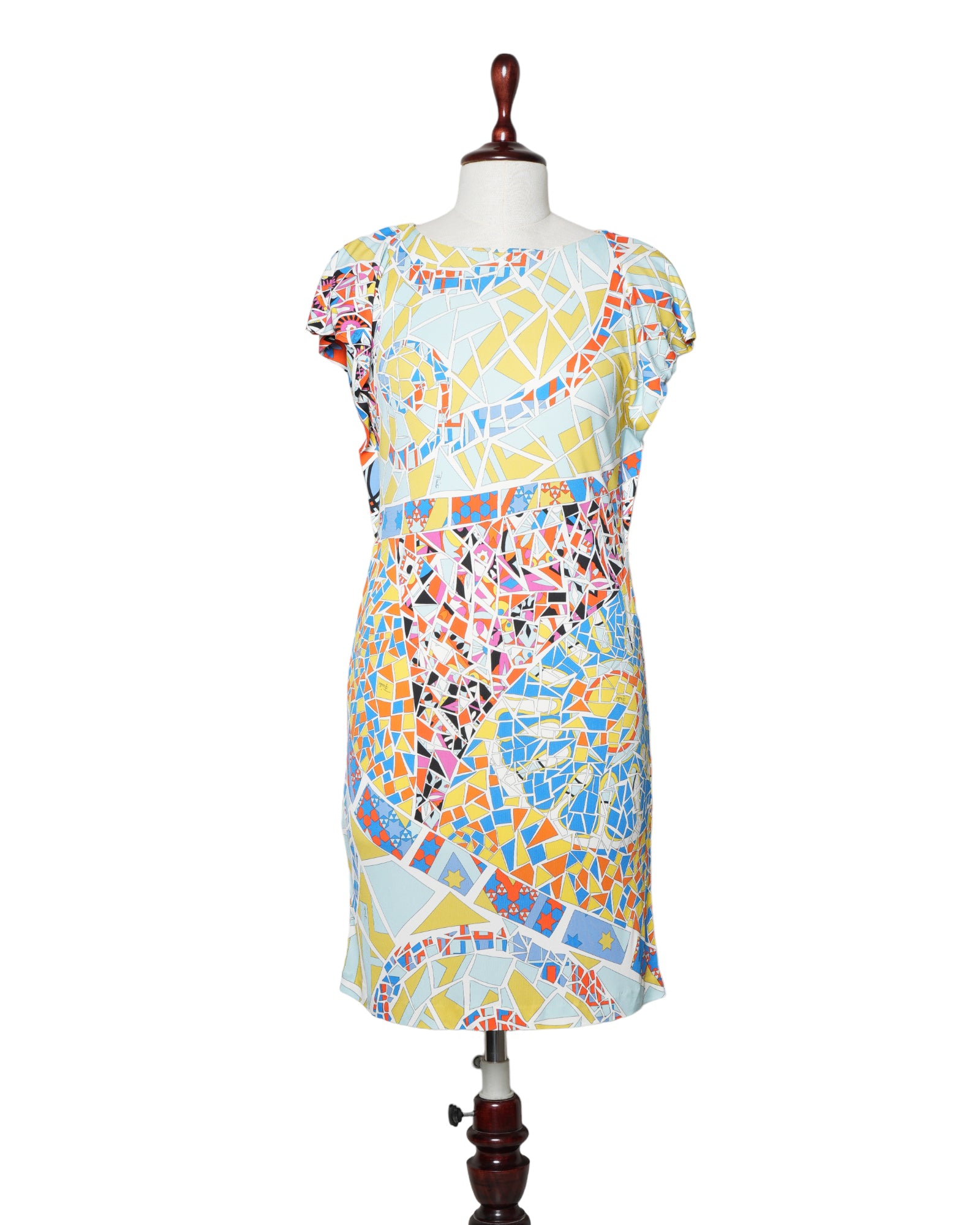 Emilio Pucci Mid Length Stained Glass Print Dress