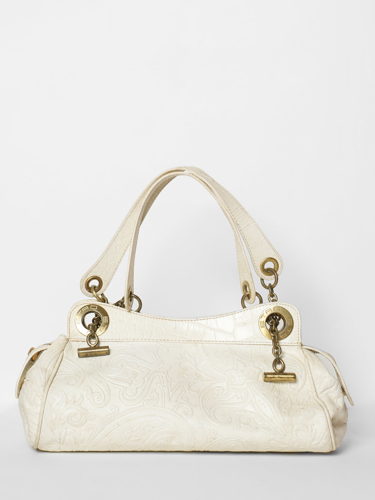 Vintage Etro White Shoulder Bag