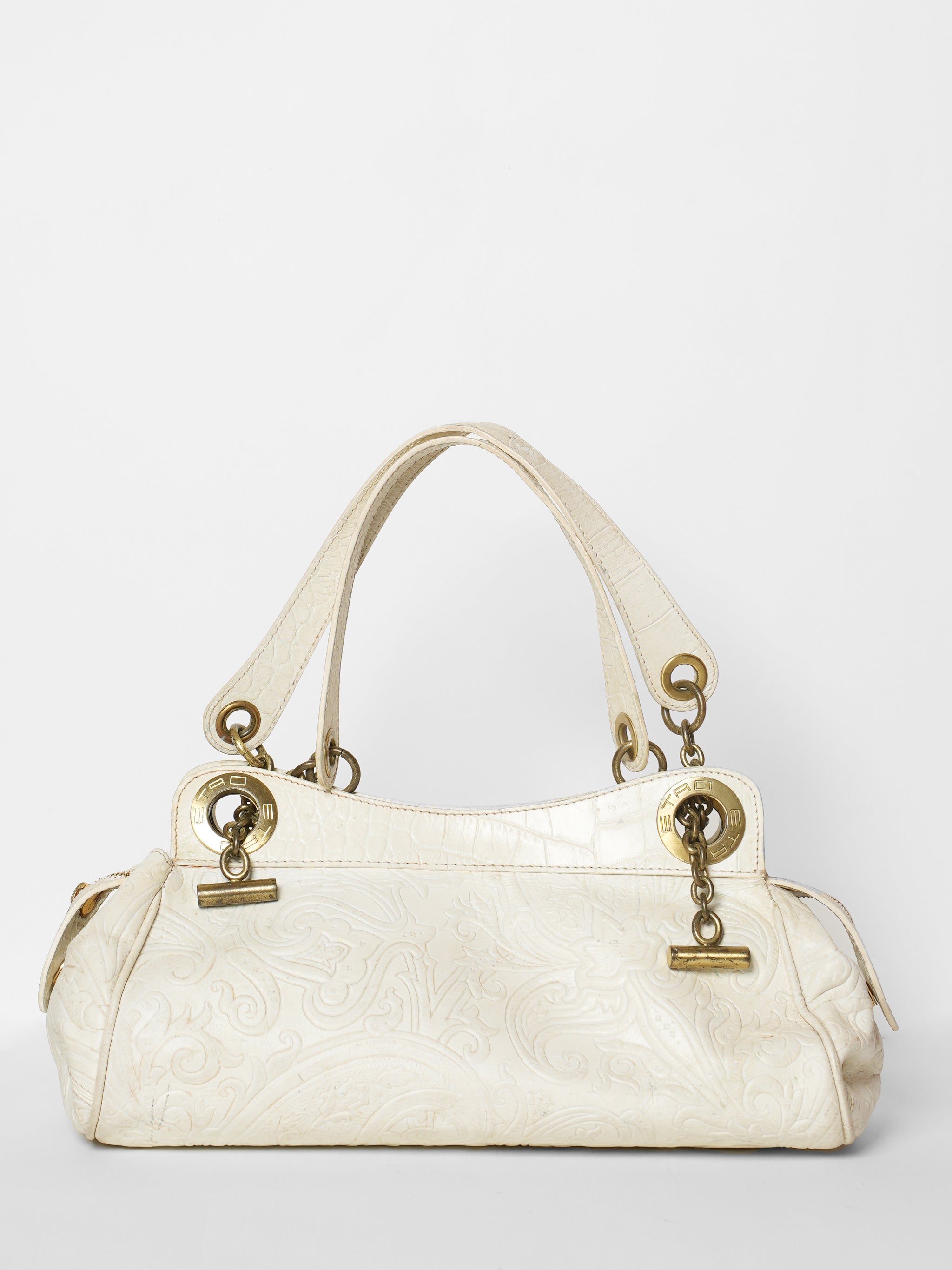 Vintage Etro White Shoulder Bag