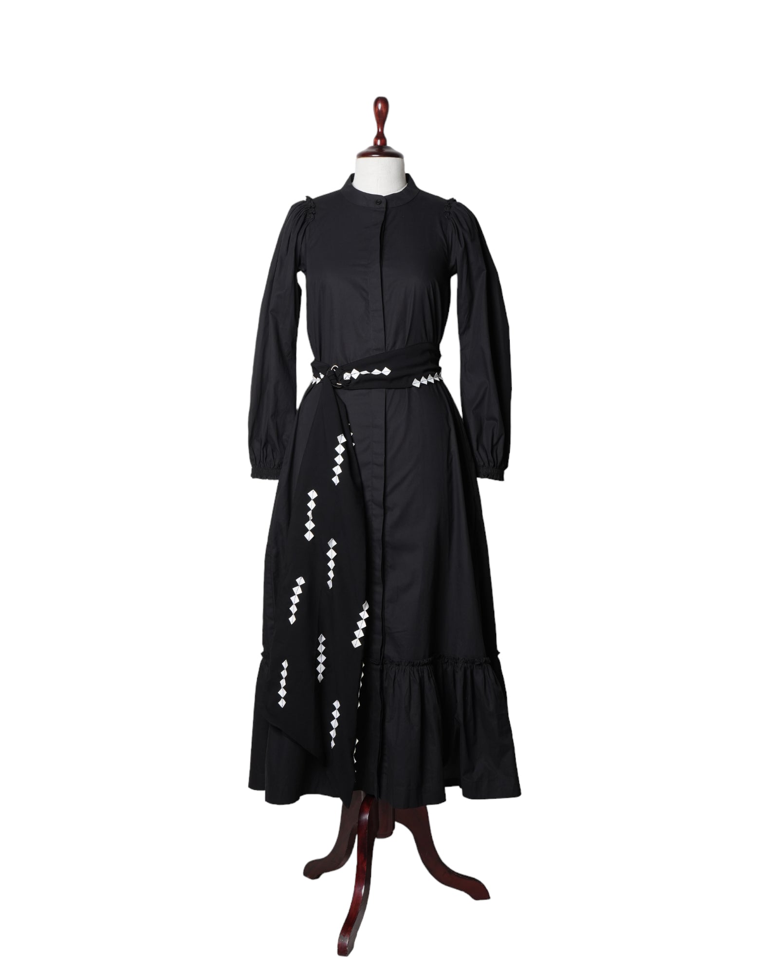 Deepika Arora Black Shirt Dress With Tie-up Belt