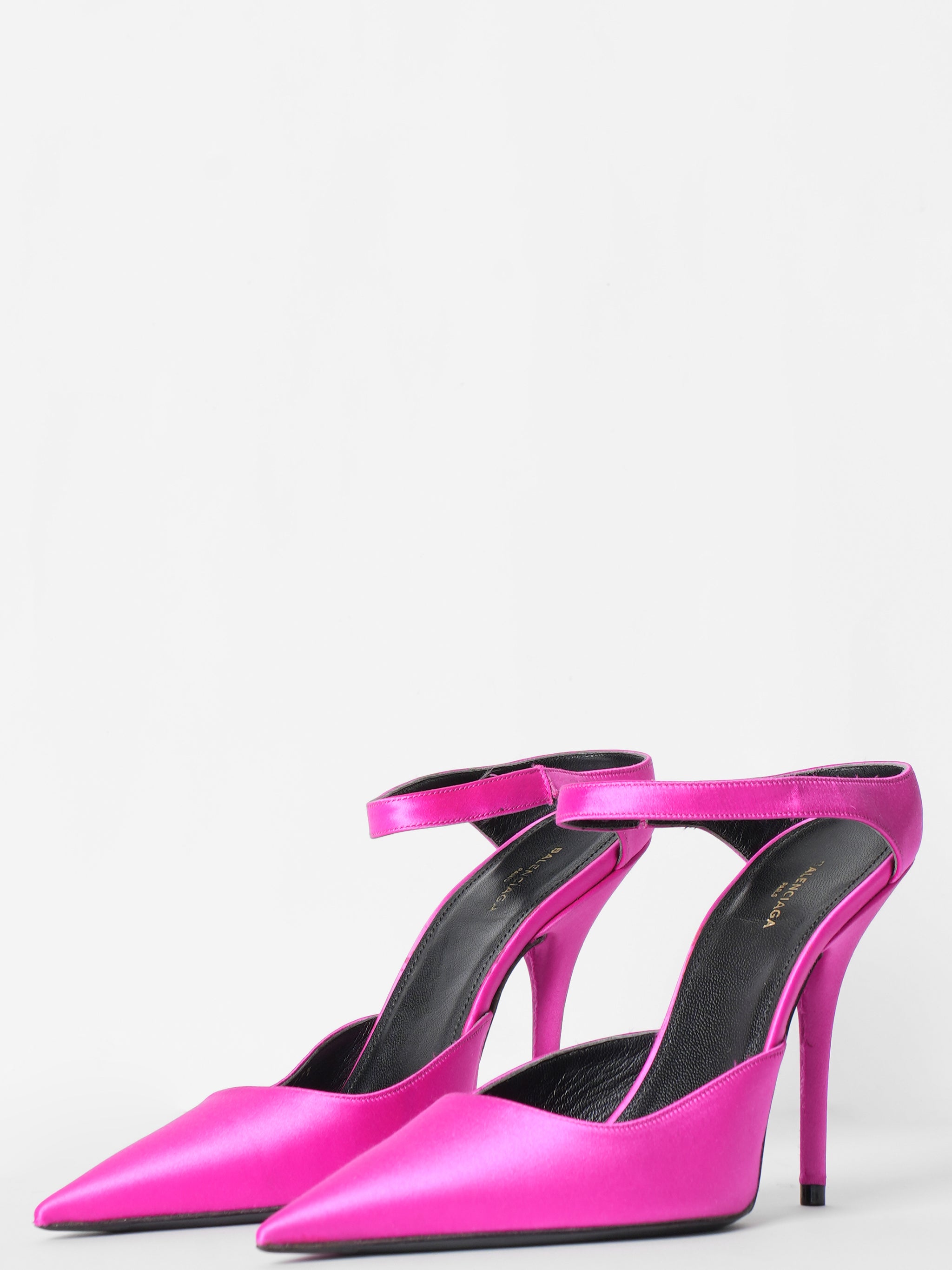 *New* Balenciaga Fuchsia Satin Knife Heels