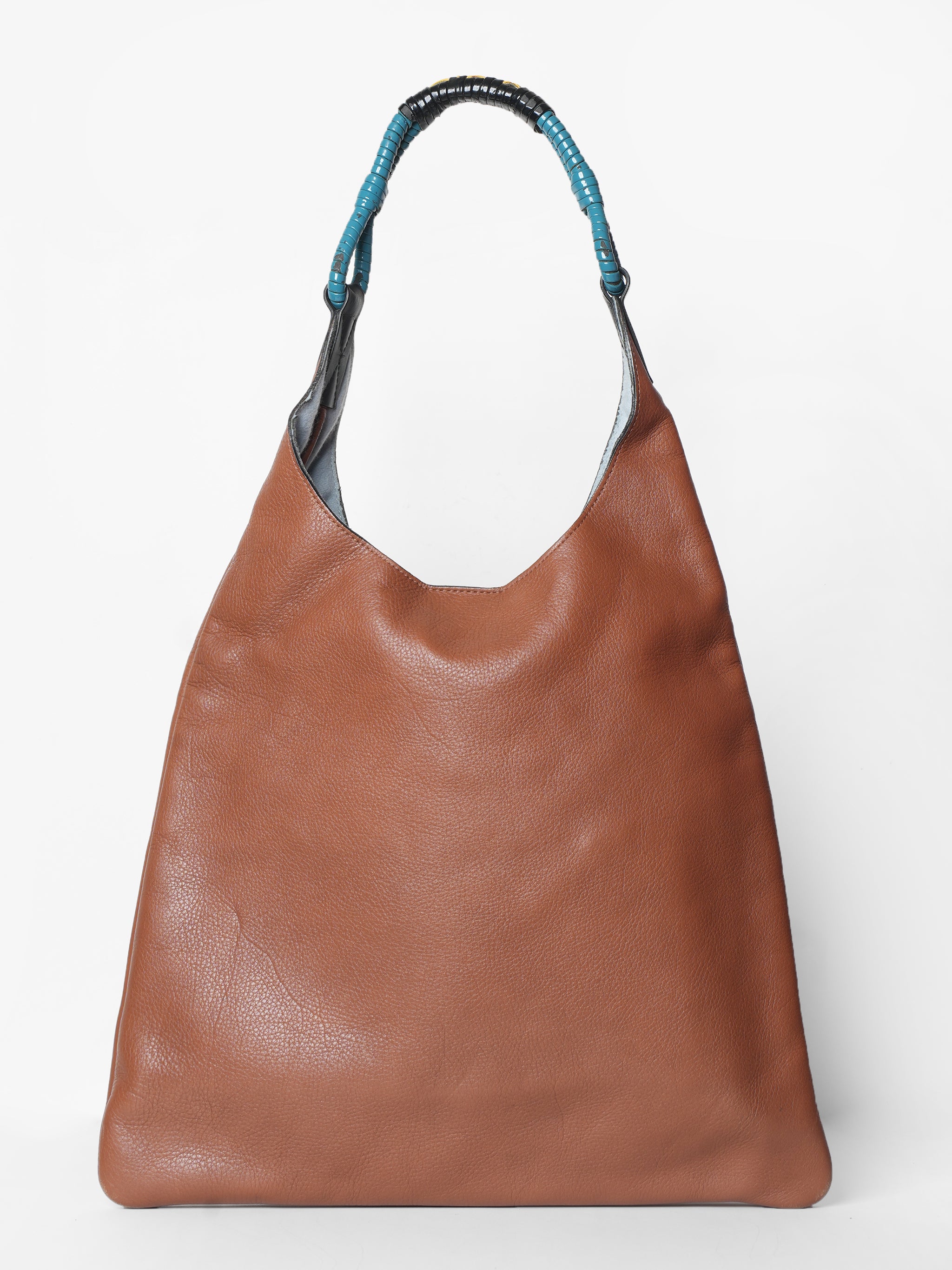 Marni Brown Leather Tote Bag