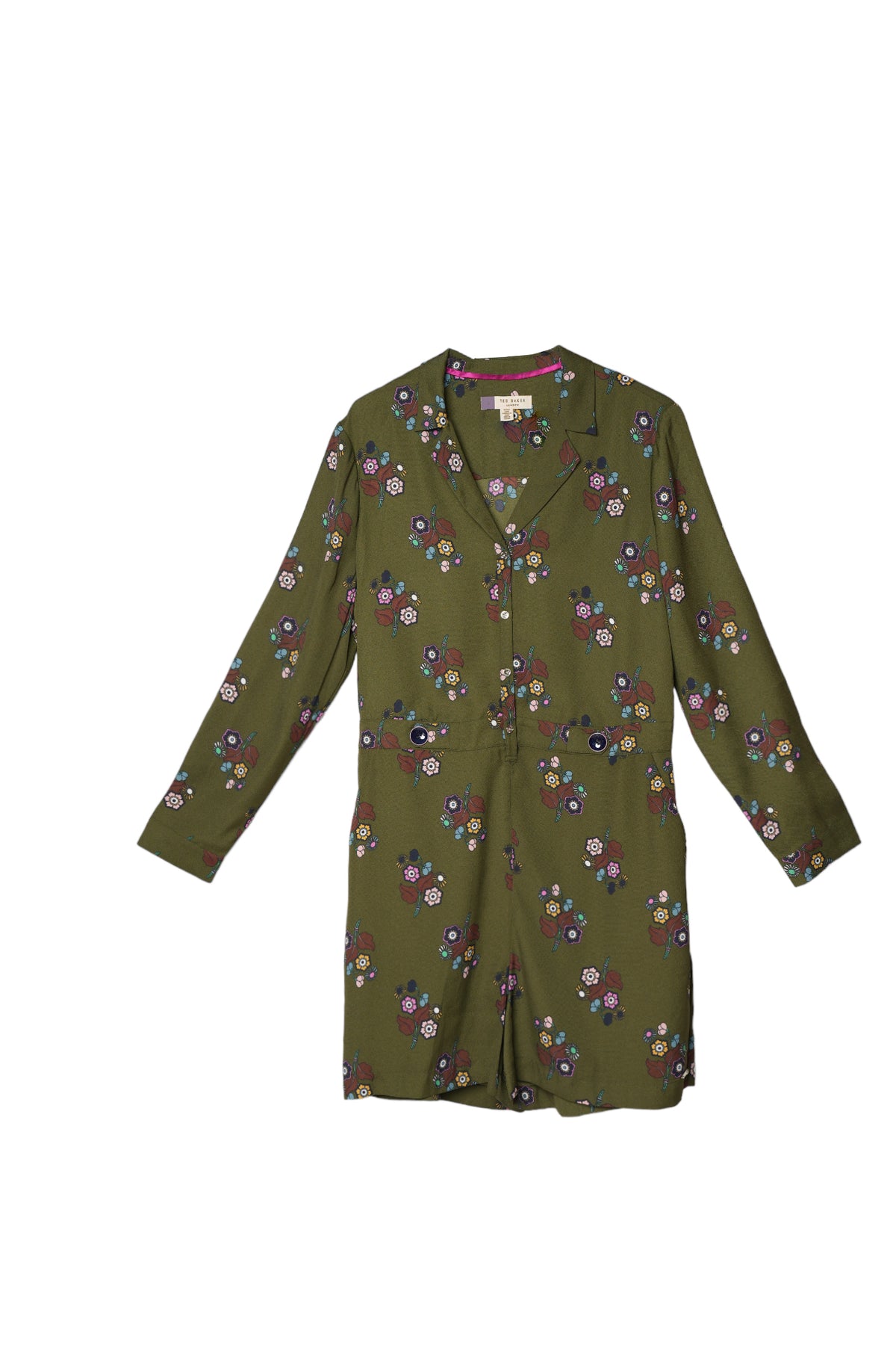 Ted Baker Overall Floral Printed Jumpsuit