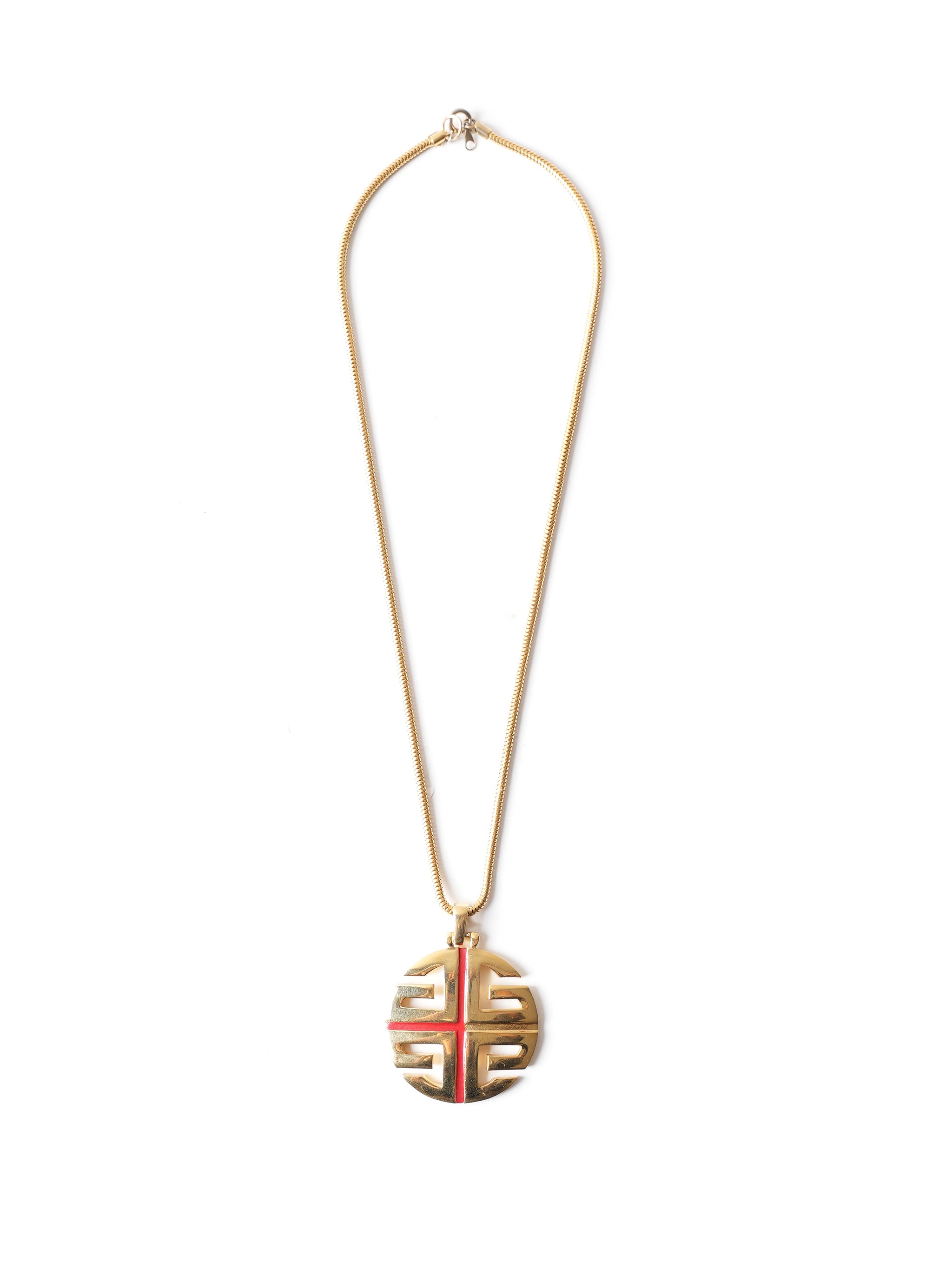 Givenchy Enamel & Gold Plated Necklace