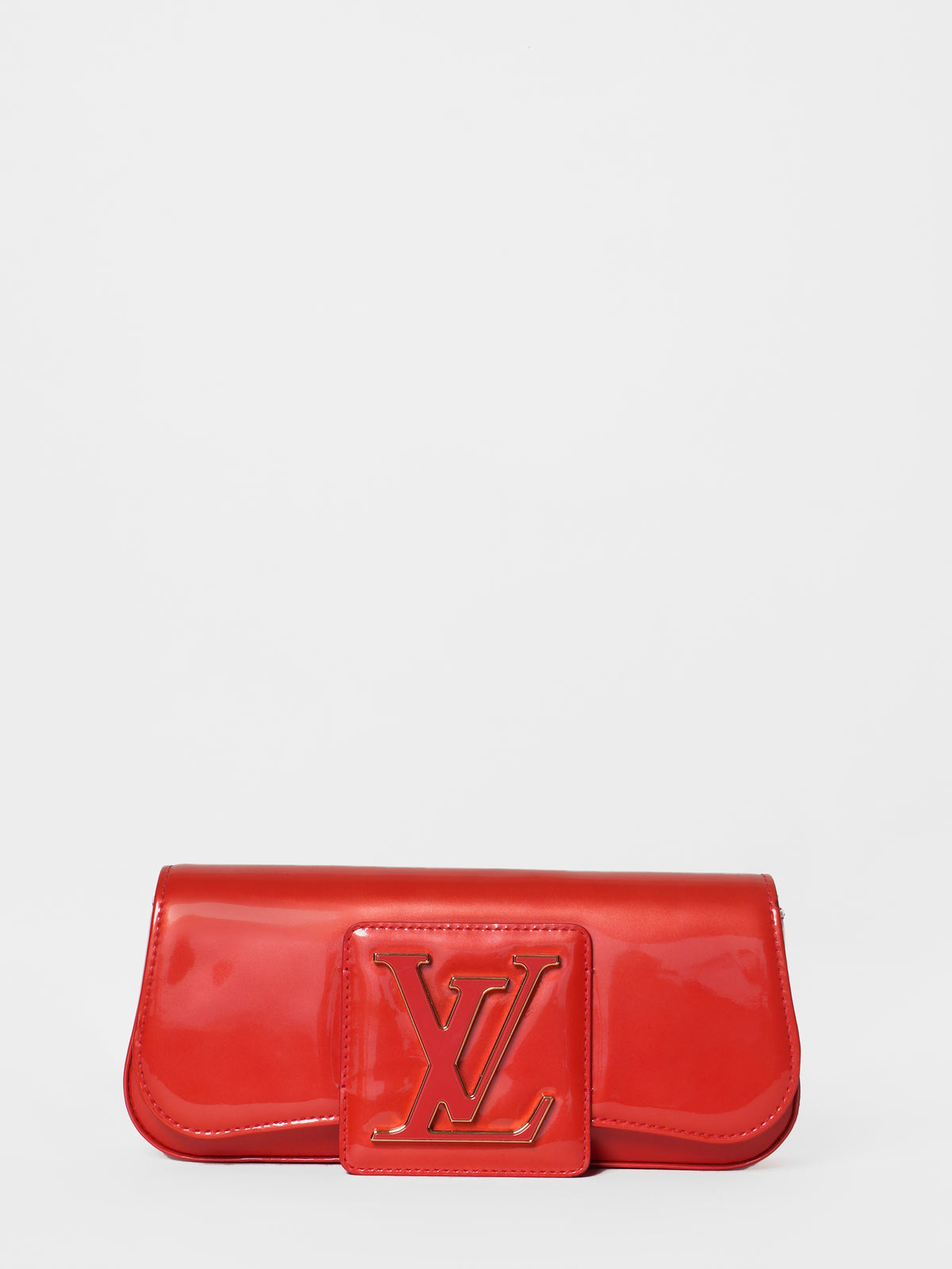 Louis Vuitton Rouge Grenadine Vernis Sobo Clutch