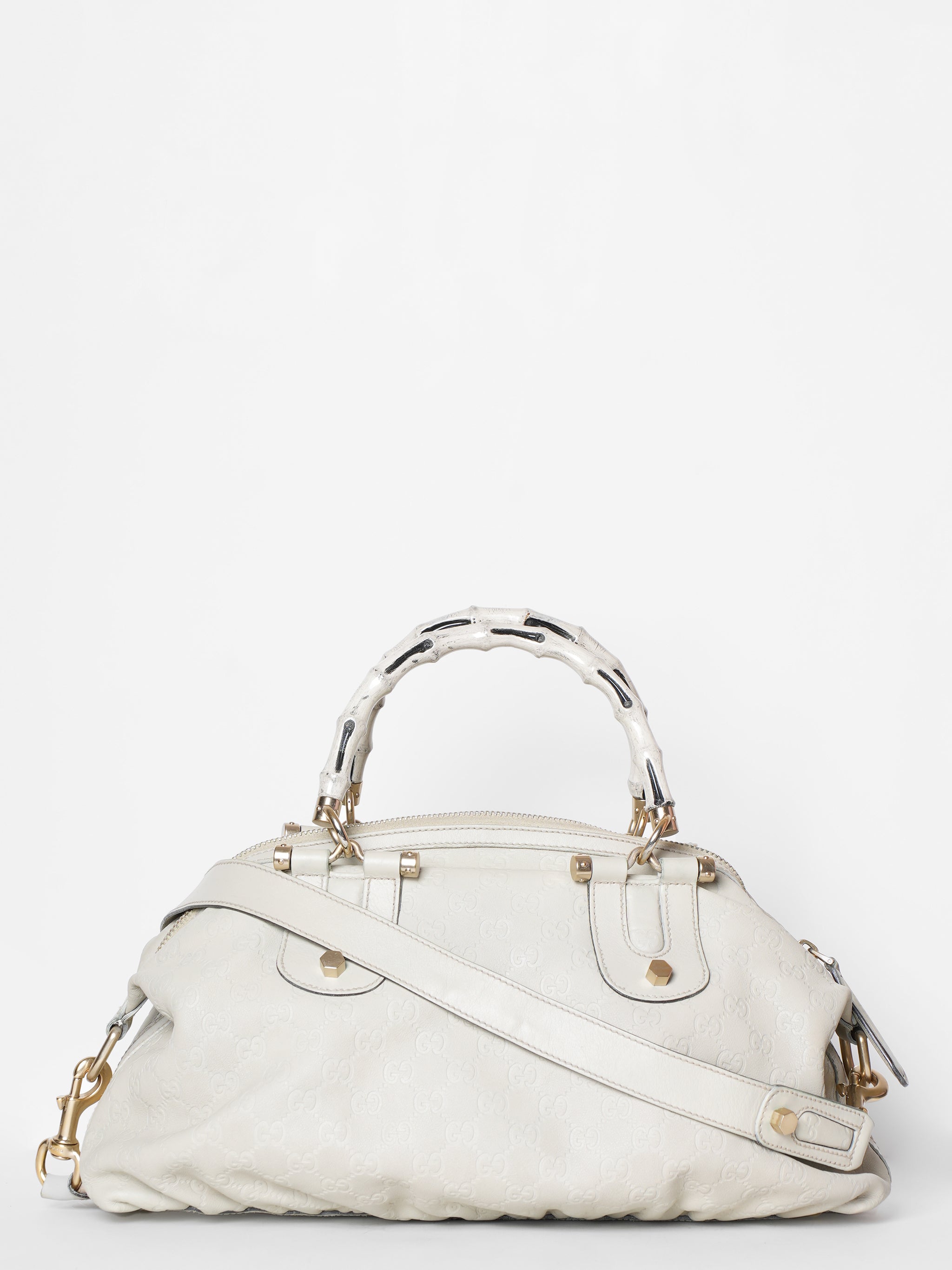 Gucci Bamboo Ivory Shoulder Bag