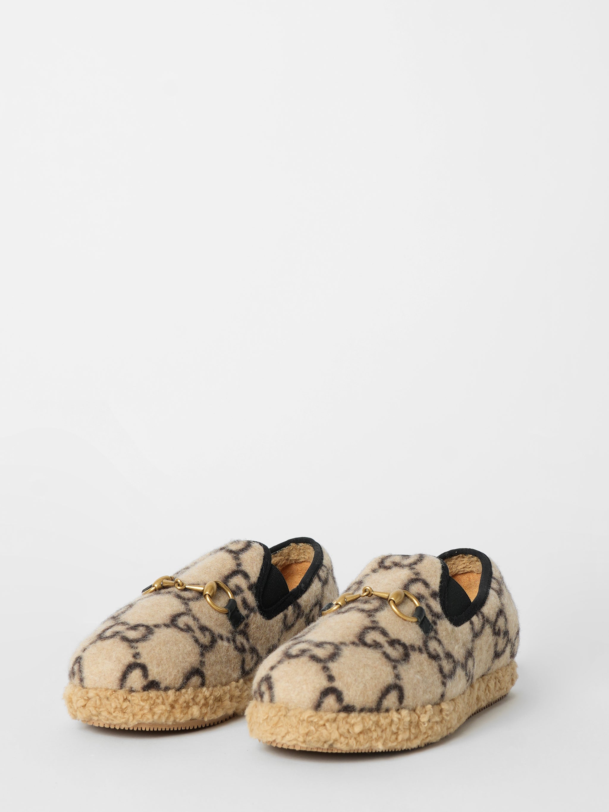 New Gucci GG Supreme Horse Bit Loafers