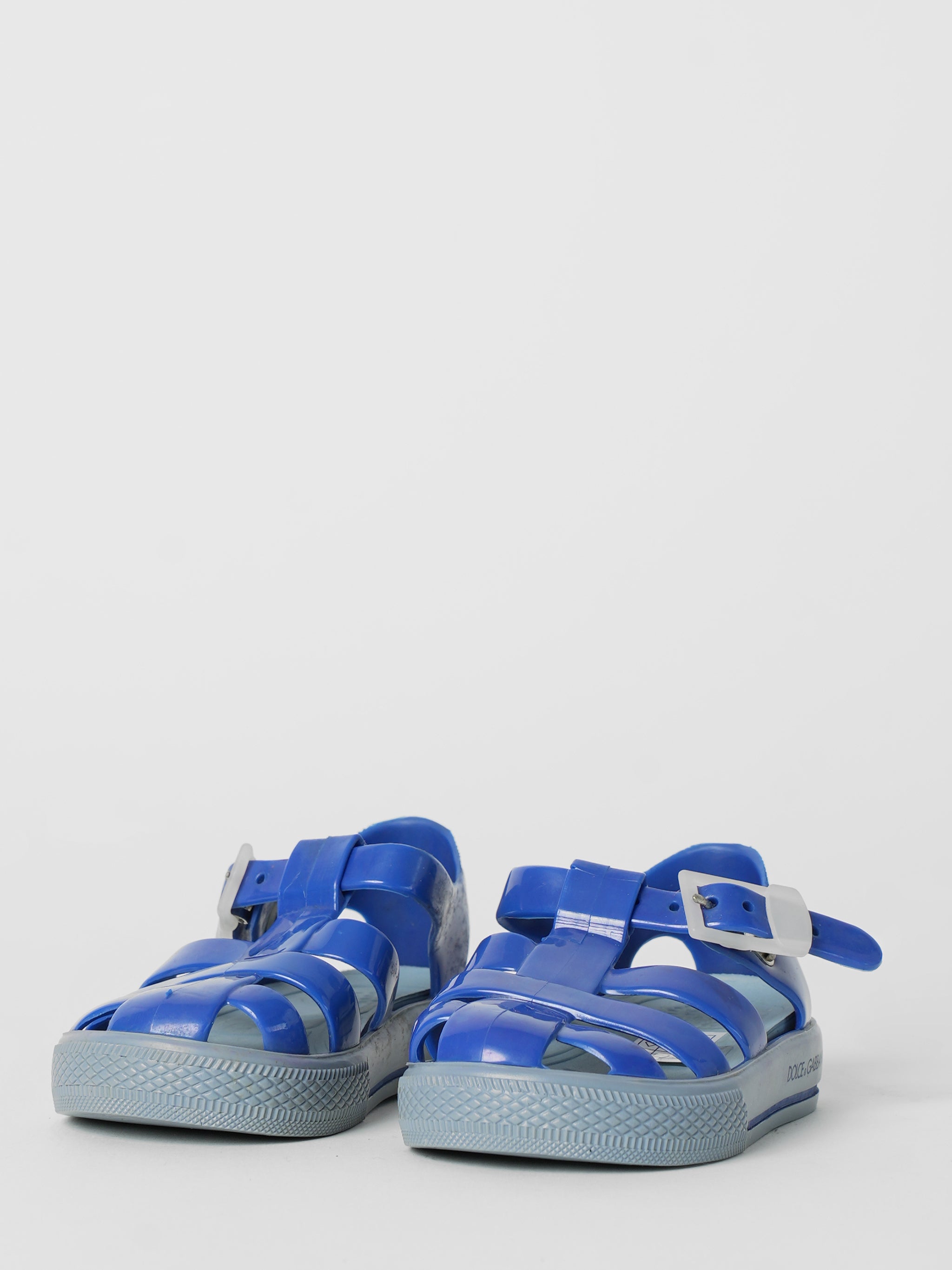 Dolce & Gabbana Unisex Grey & Blue Jelly Sandal