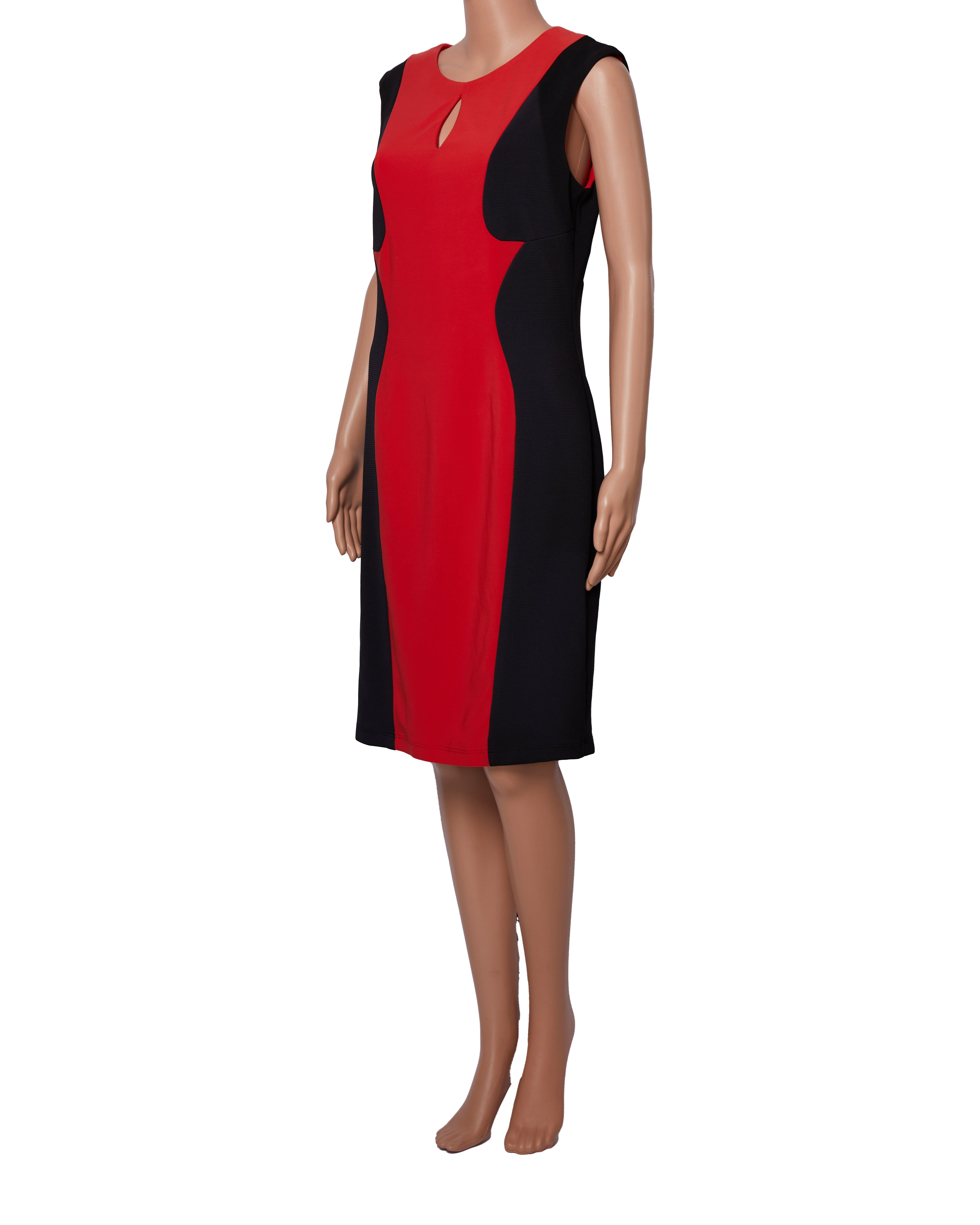 Frank Lyman Red & Black Midi Dress